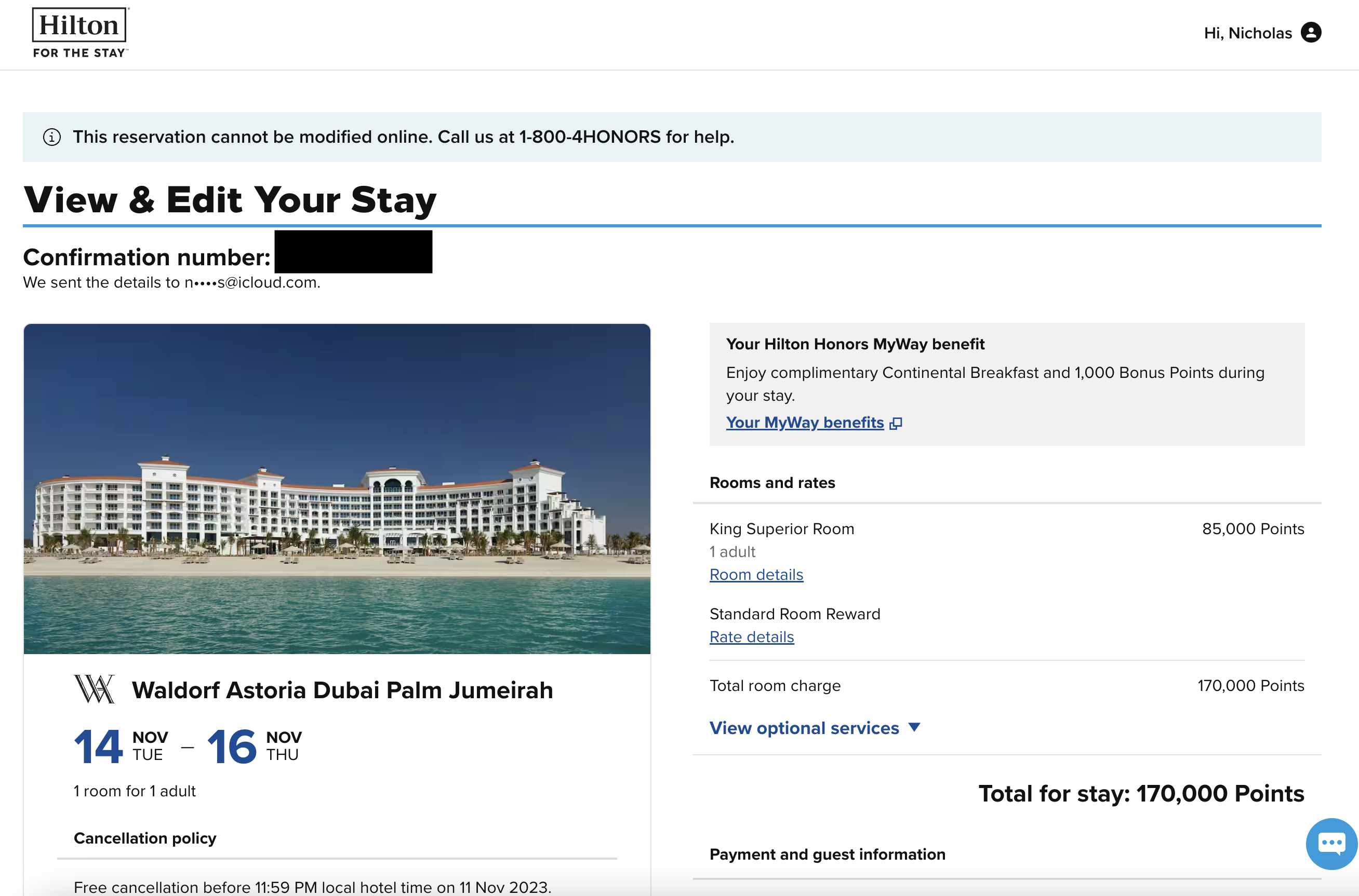 Waldorf Astoria Dubai Palm Jumeirah Confirmation Waldorf Astoria Dubai Palm Jumeirah Confirmation