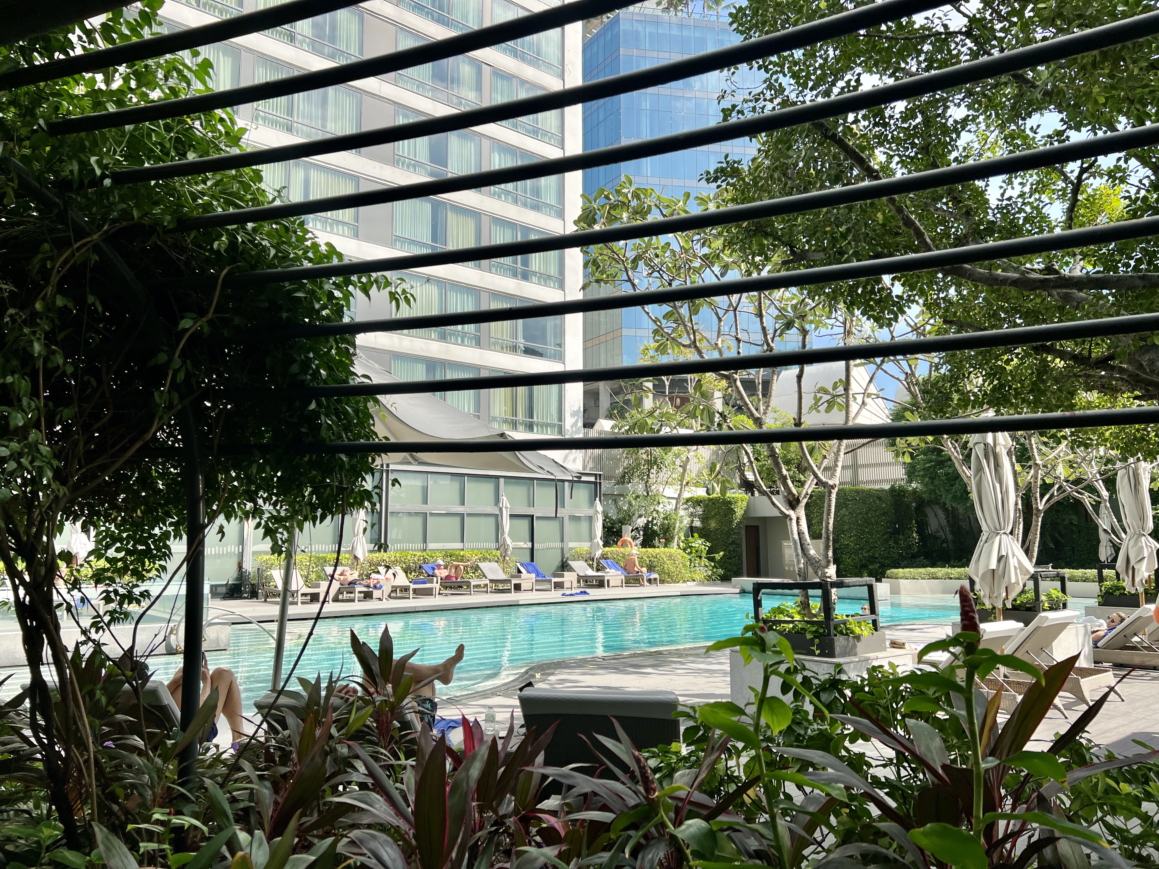 Bangkok Marriott Marquis Pool Deck From Walkway Bangkok Marriott Marquis Pool Deck From Walkway