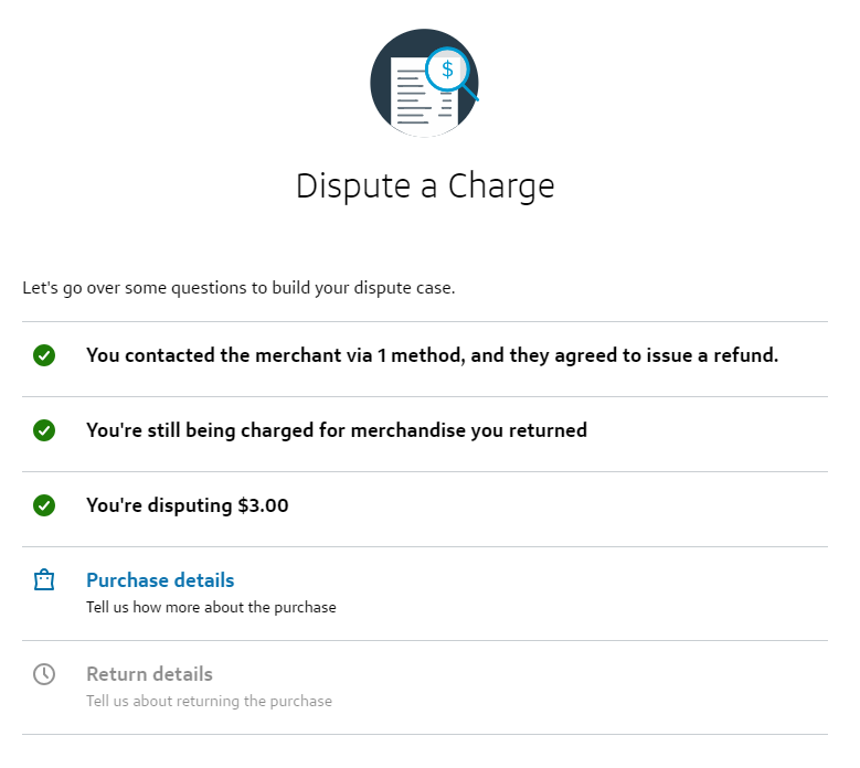 Capital One dispute process dispute amount confirmation