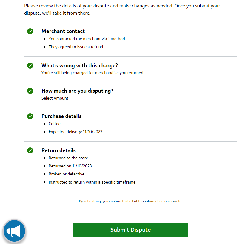 Capital One dispute process submit dispute