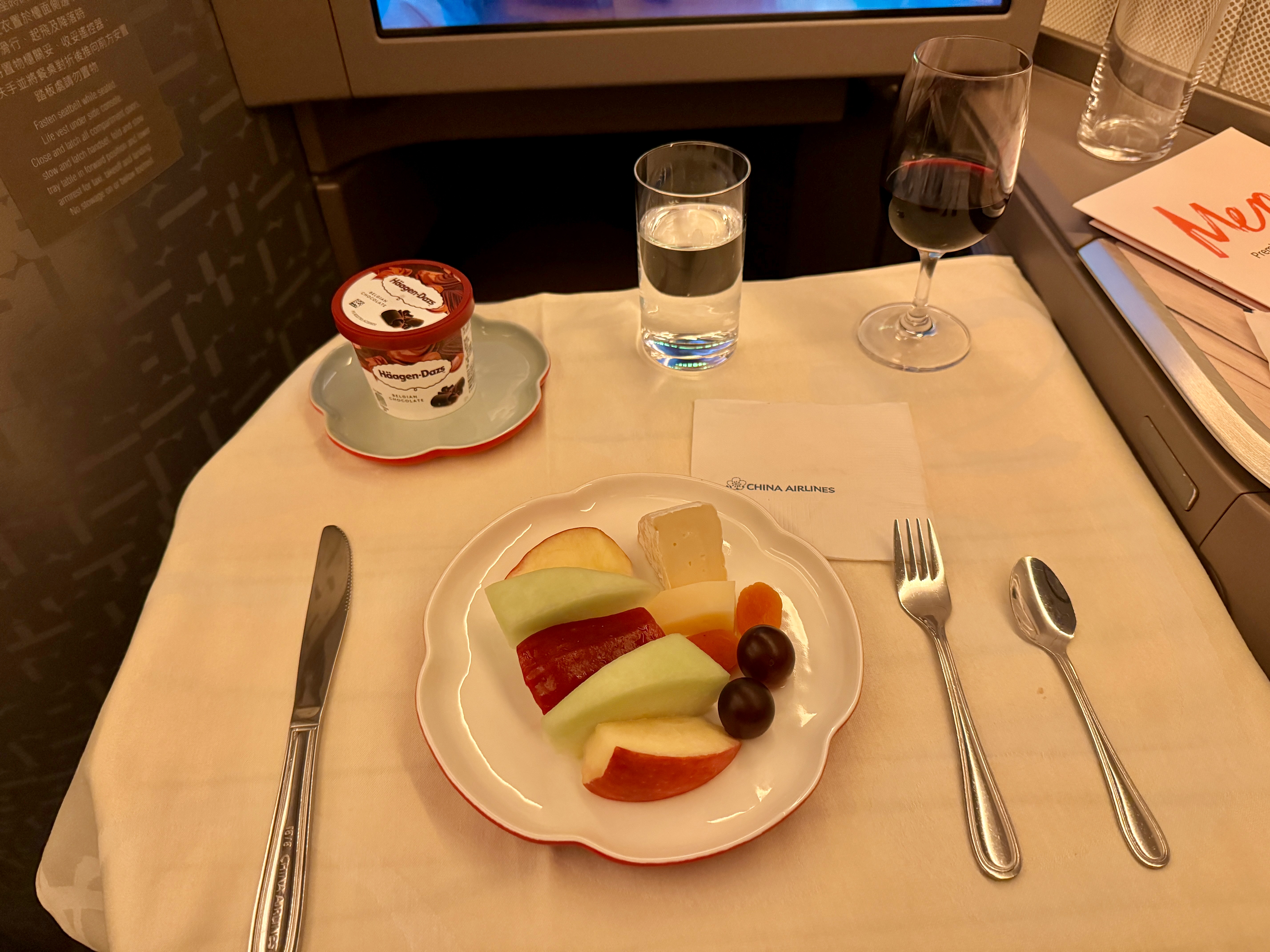 China Airlines A350 Business Class Dessert China Airlines A350 Business Class Dessert