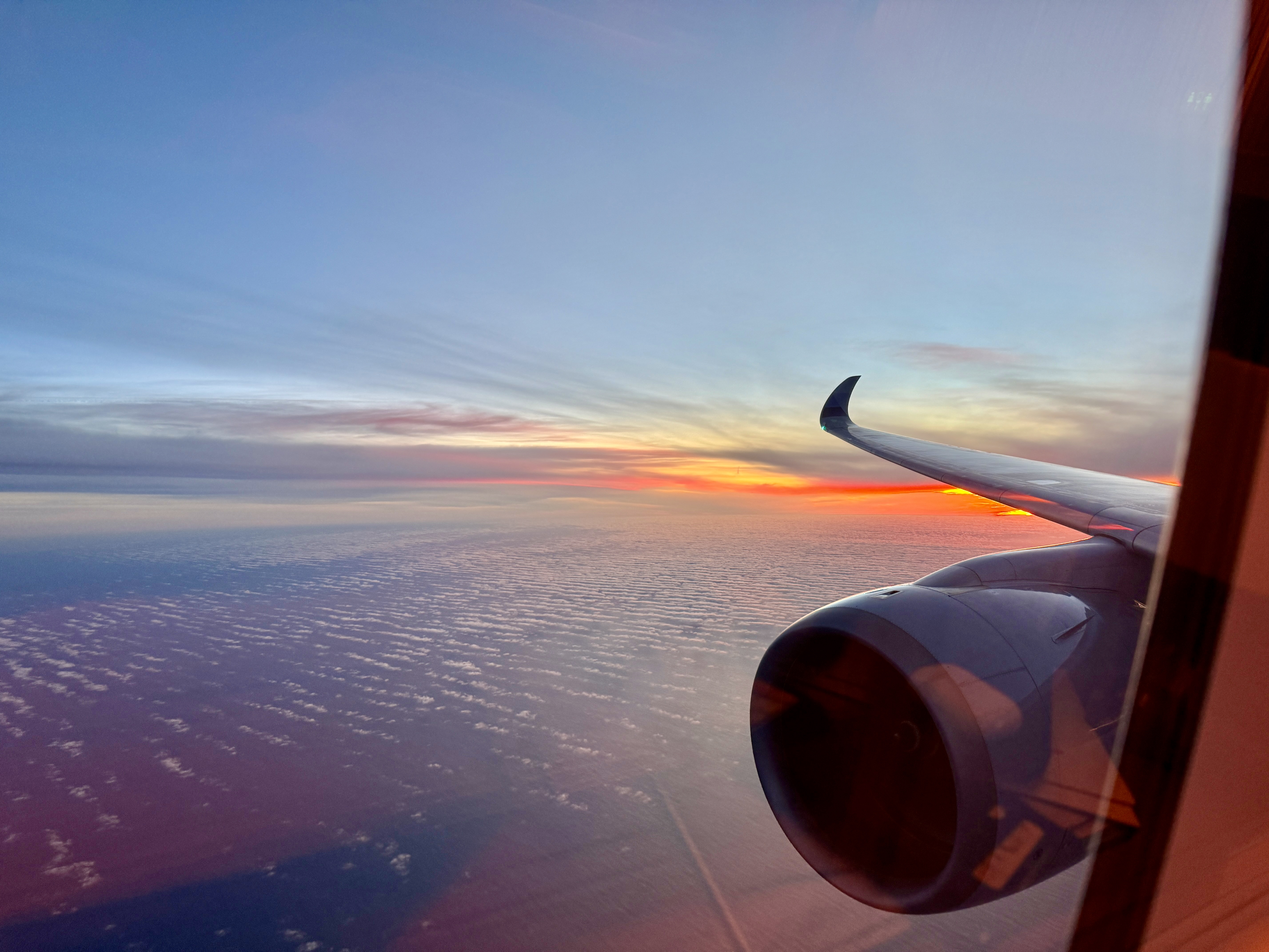 China Airlines A350 Business Class Sunset China Airlines A350 Business Class Sunset