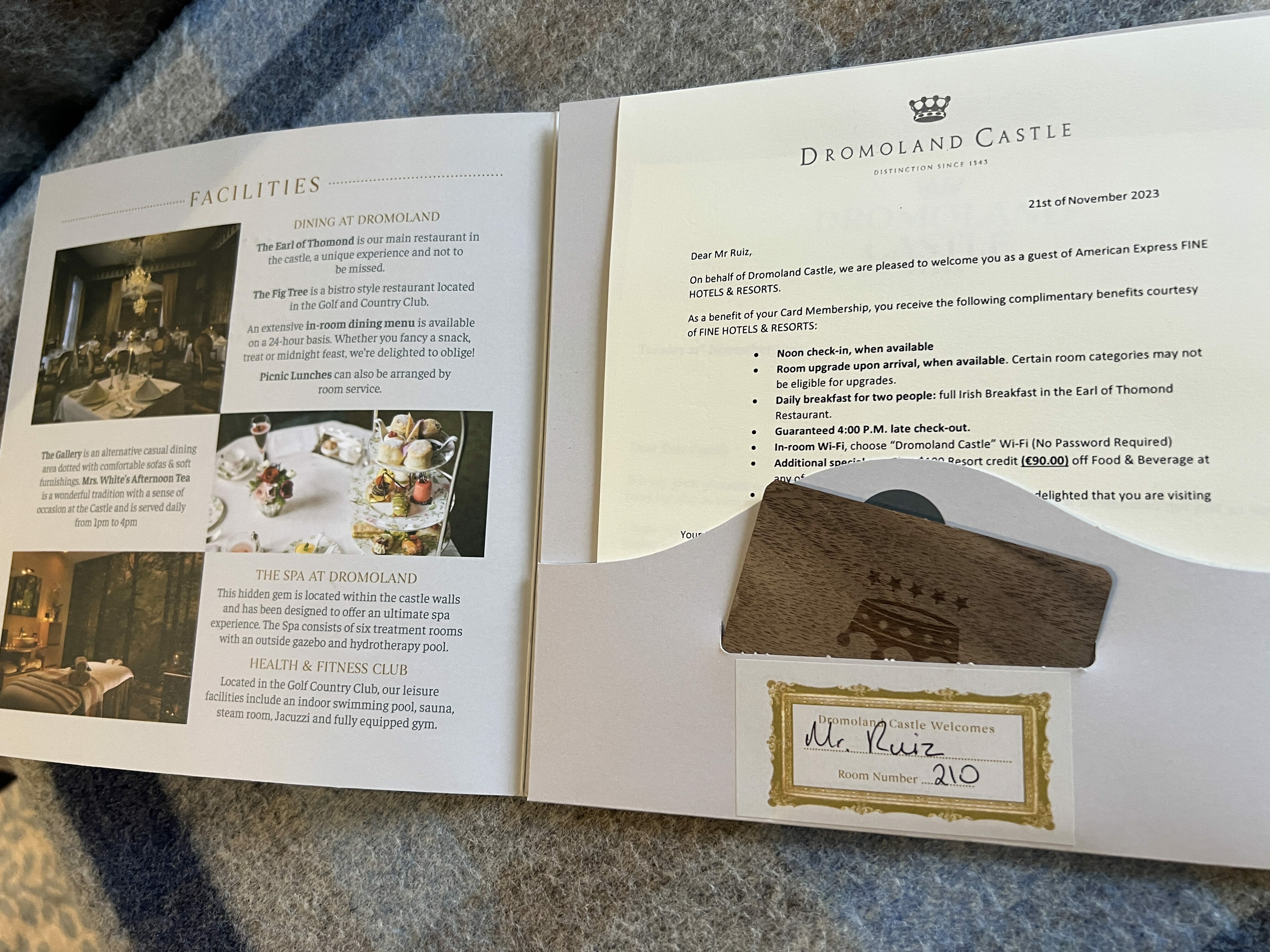 Dromoland check in information booklet Dromoland check in information booklet