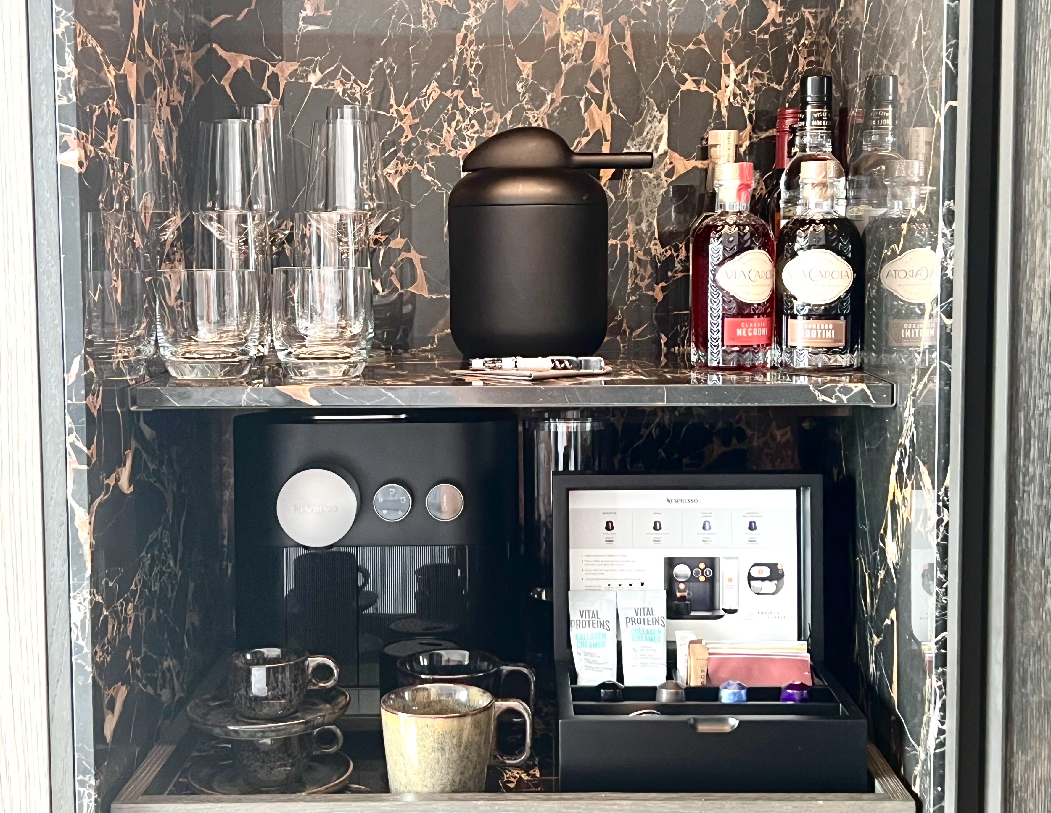 Equinox Hotel NYC minibar