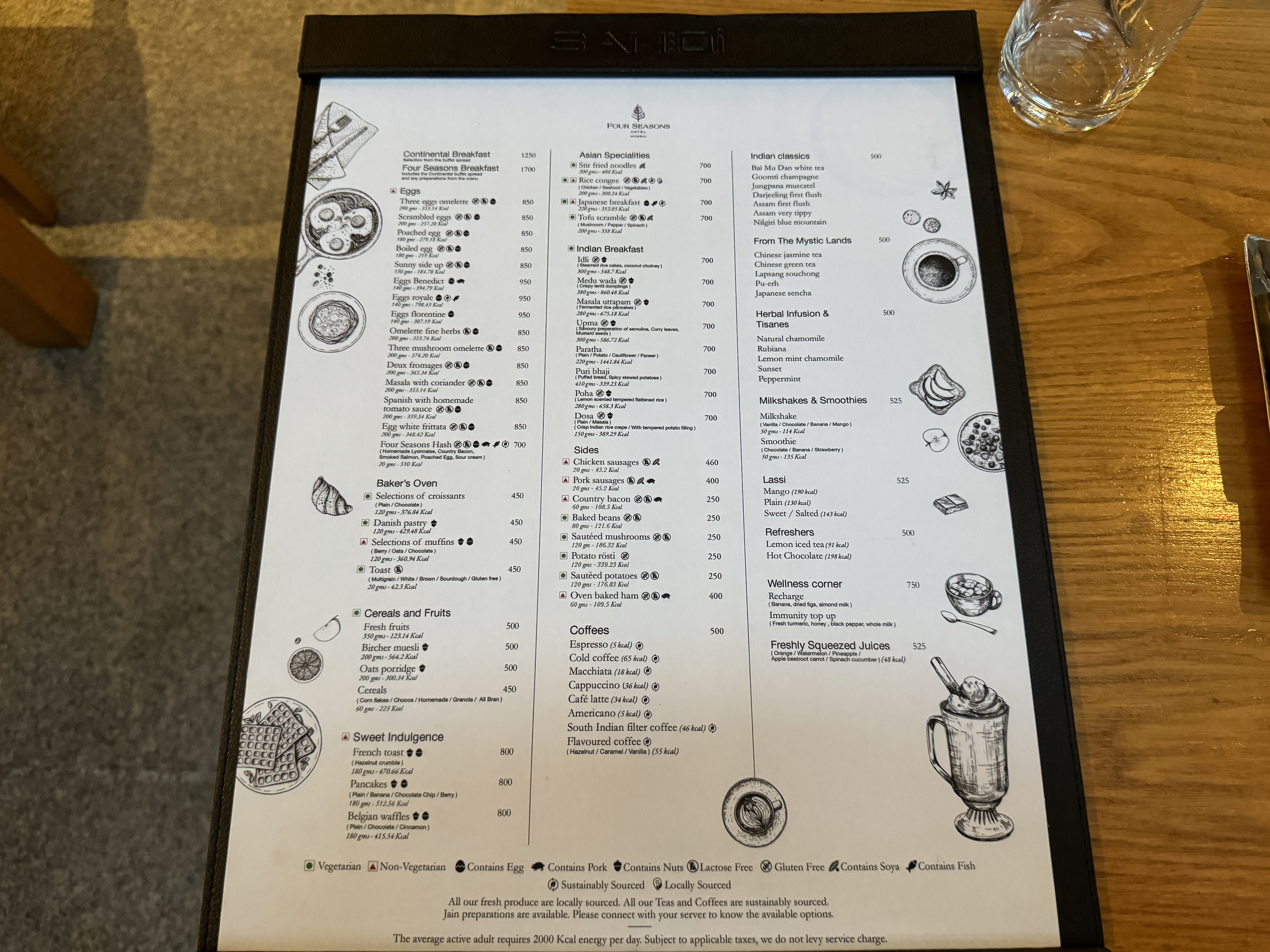 Four Seasons Mumbai San Qi Menu