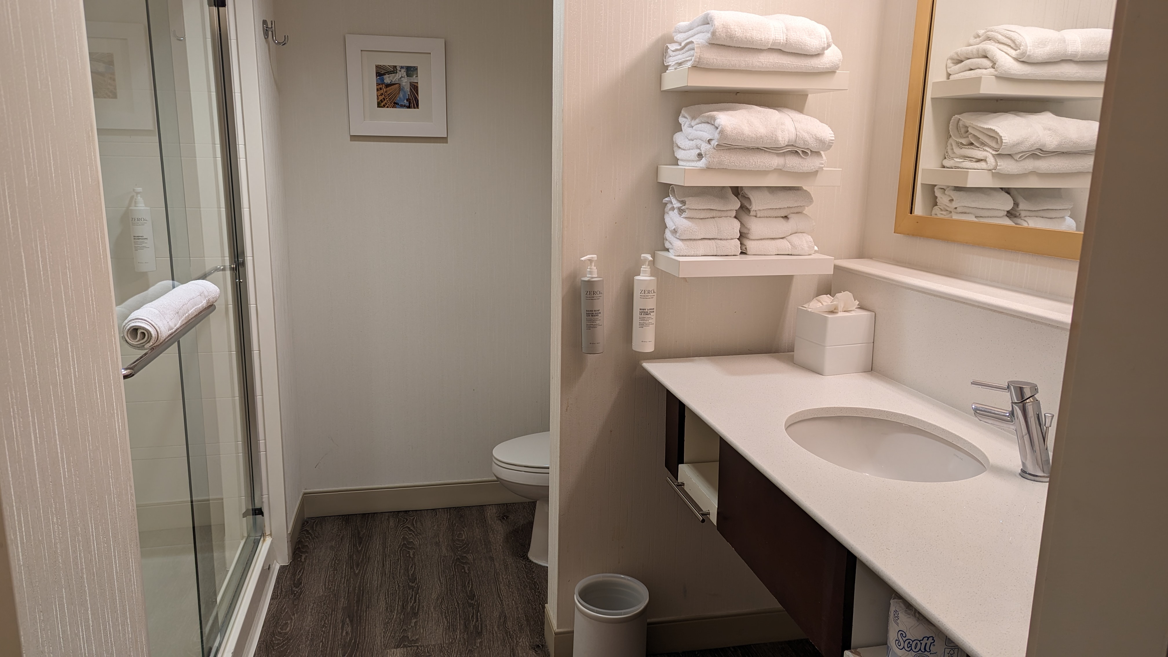Hampton Inn Houston Downtown guestroom bathroom