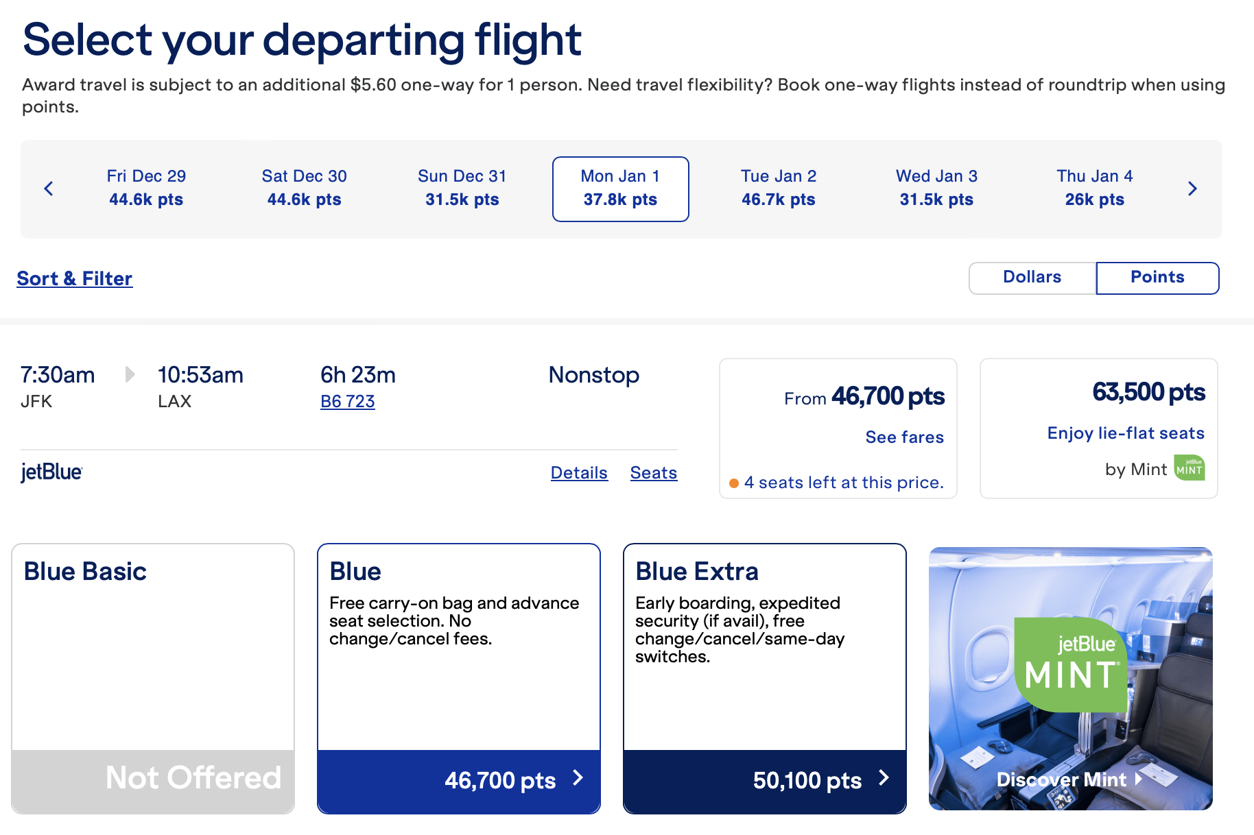 JetBlue Select Flight With Points JetBlue Select Flight With Points