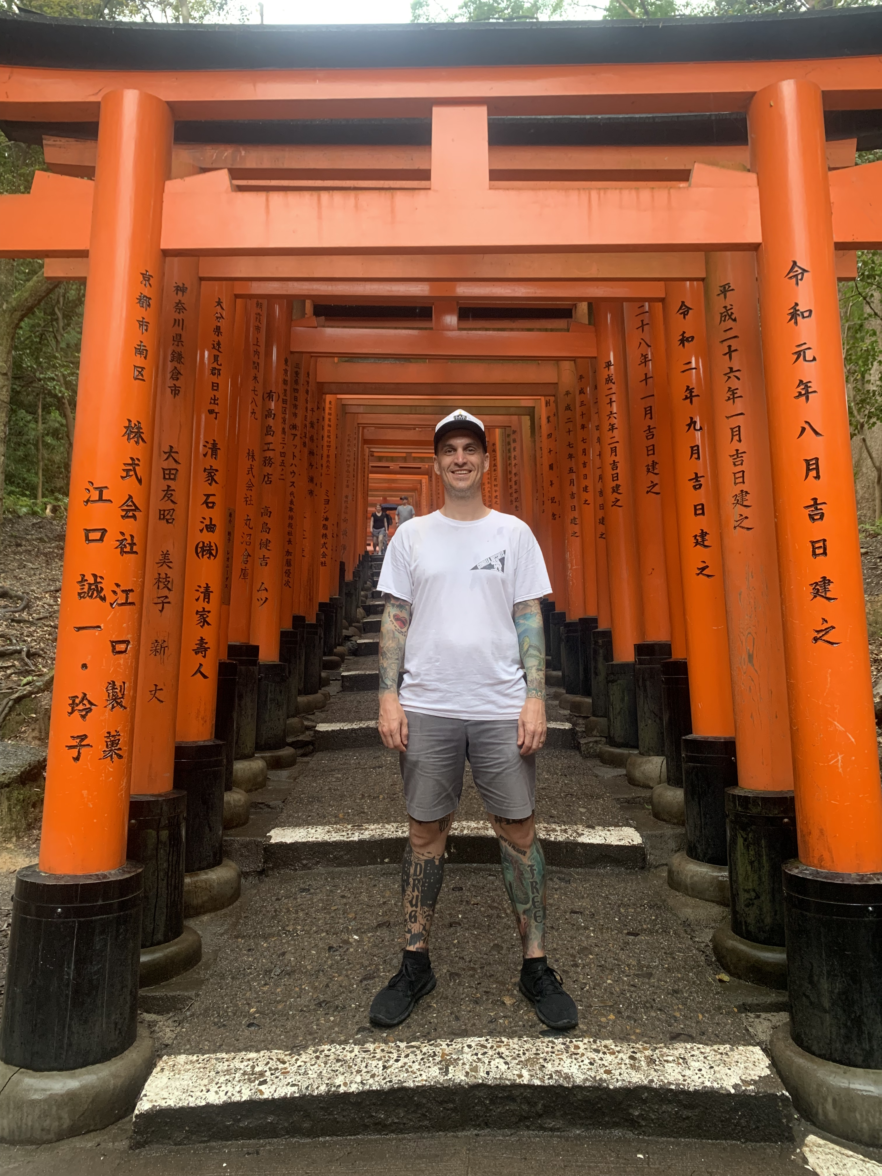 Ryan Smith at arches near Fushimi Inari Shrine in Kyoto Ryan Smith at arches near Fushimi Inari Shrine in Kyoto