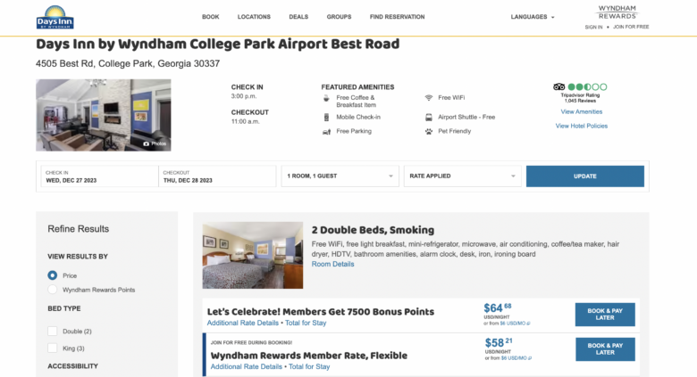 Wyndham Rewards holiday season promo