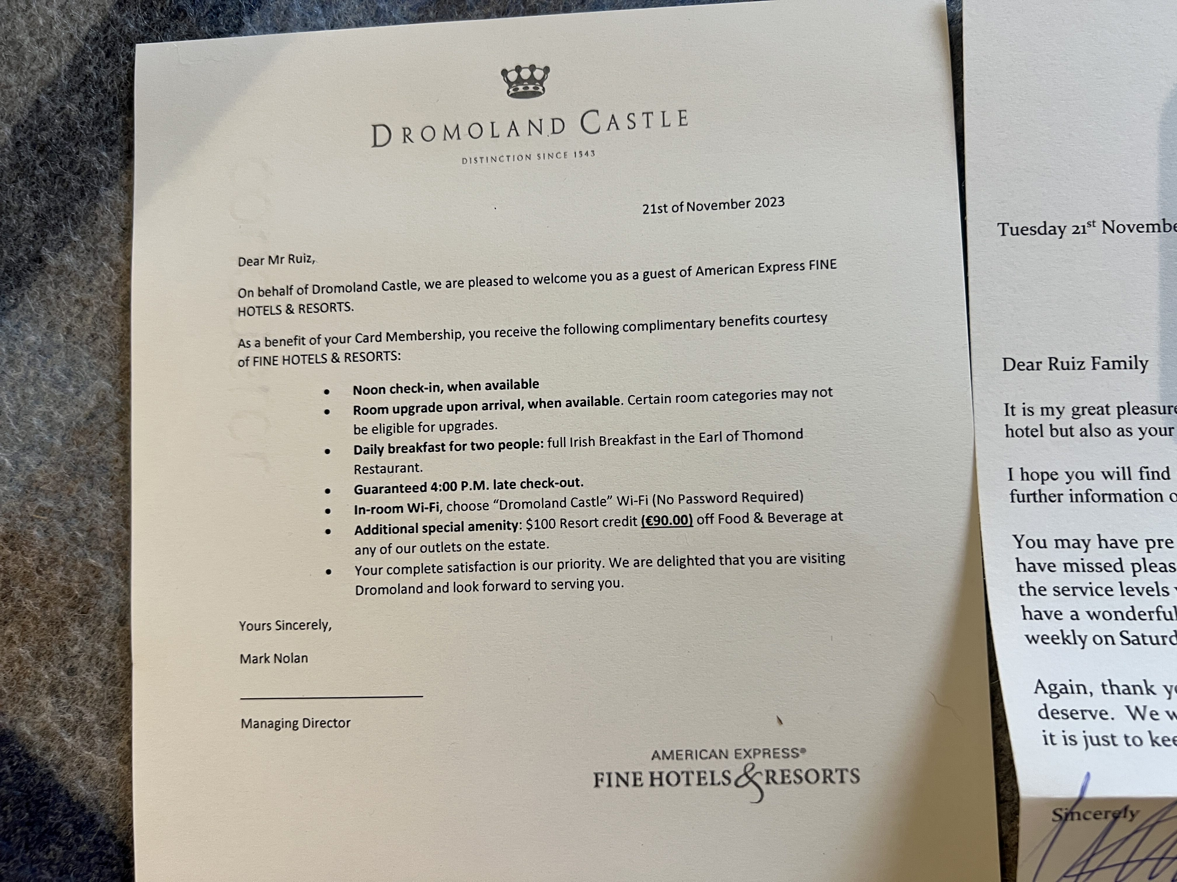 Dromoland FHR Benefits Dromoland FHR Benefits