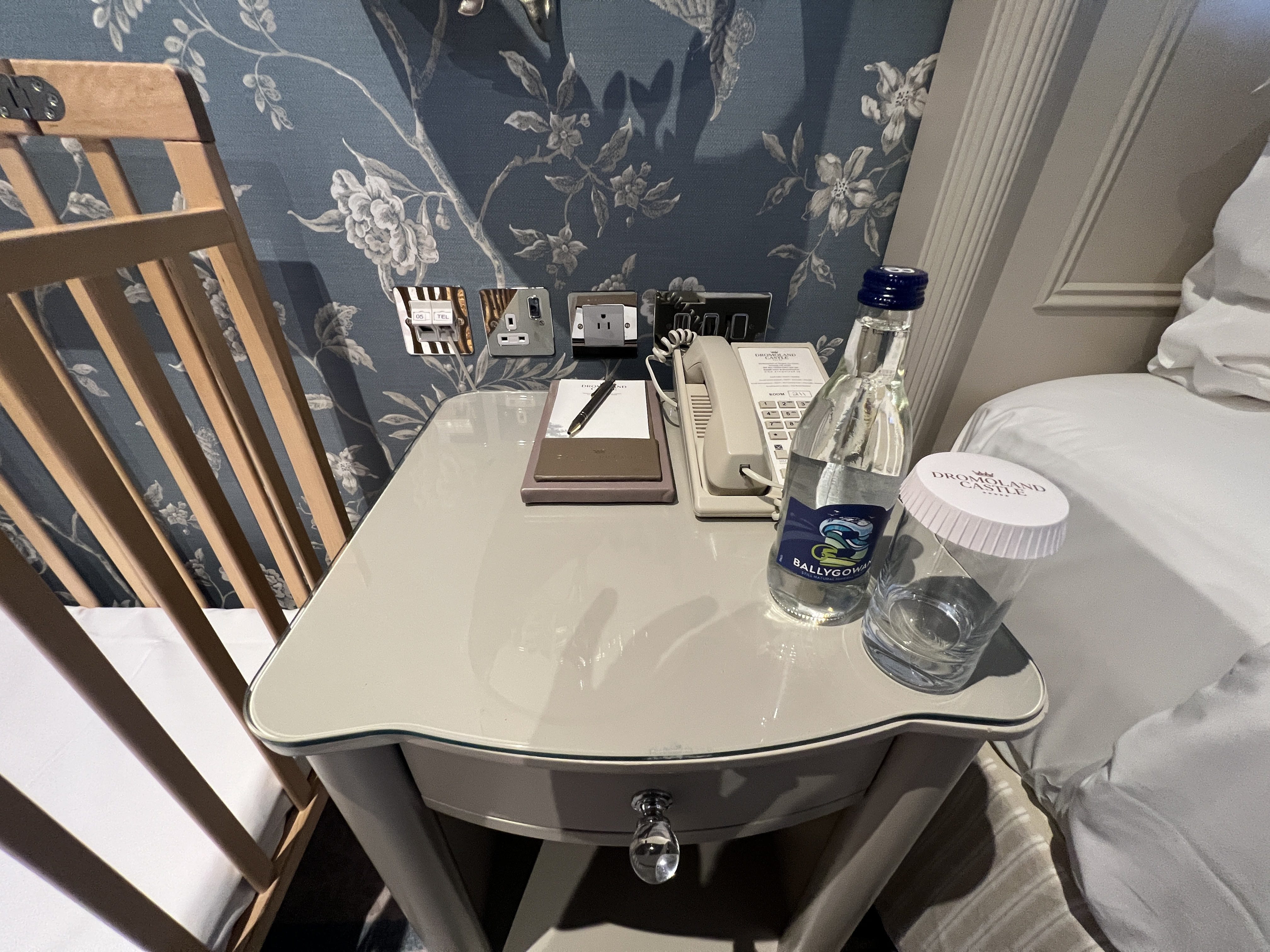 Dromoland Castle room nightstand Dromoland Castle room nightstand