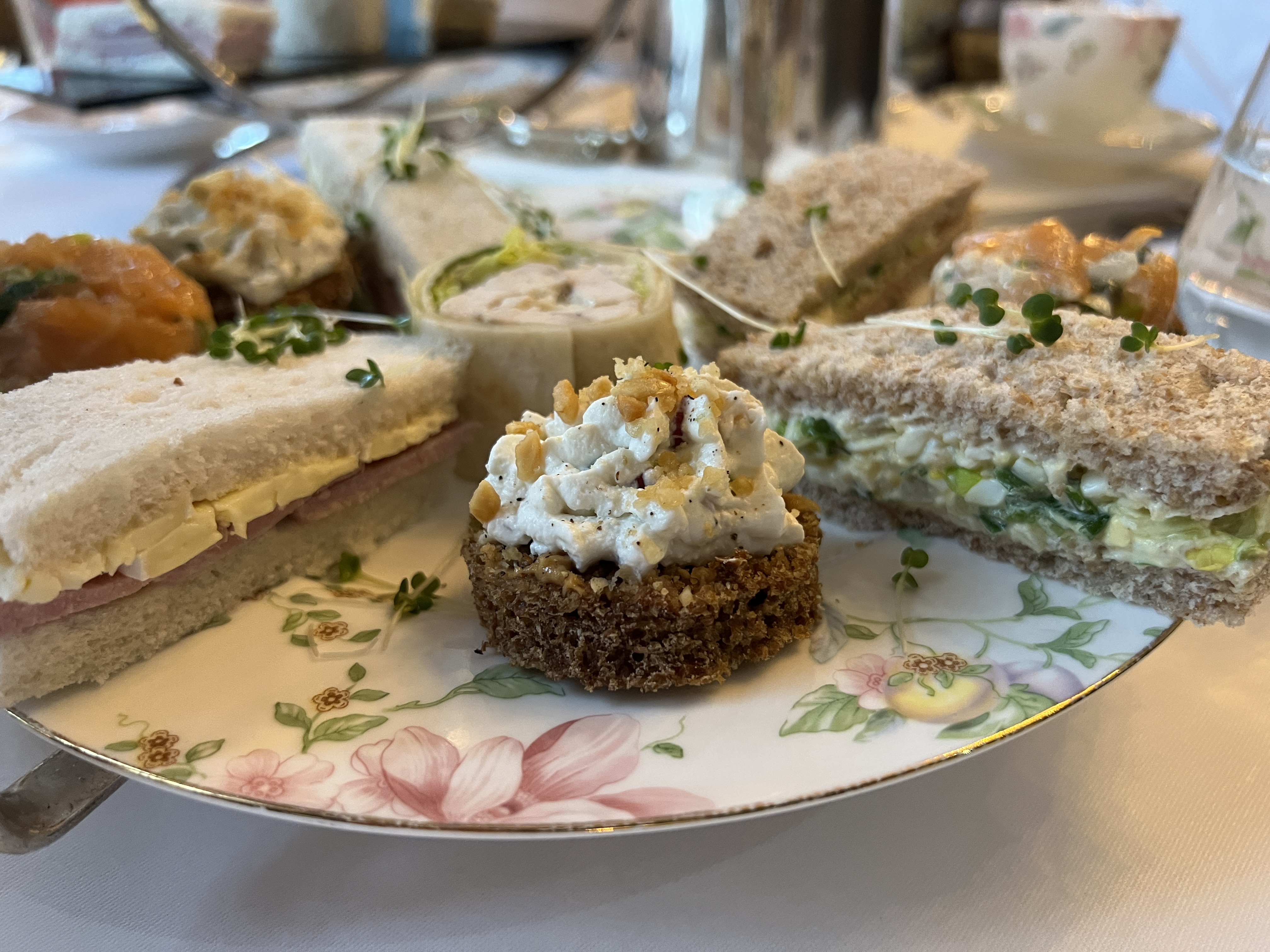 Dromoland Castle Mrs. White's Afternoon Tea sandwiches Dromoland Castle Mrs. White's Afternoon Tea sandwiches