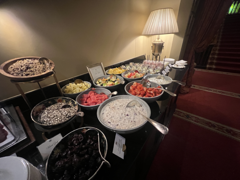 Earl of Thomond breakfast buffet oatmeal and granola Earl of Thomond breakfast buffet oatmeal and granola