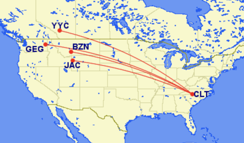 American new routes from Charlotte American new routes from Charlotte