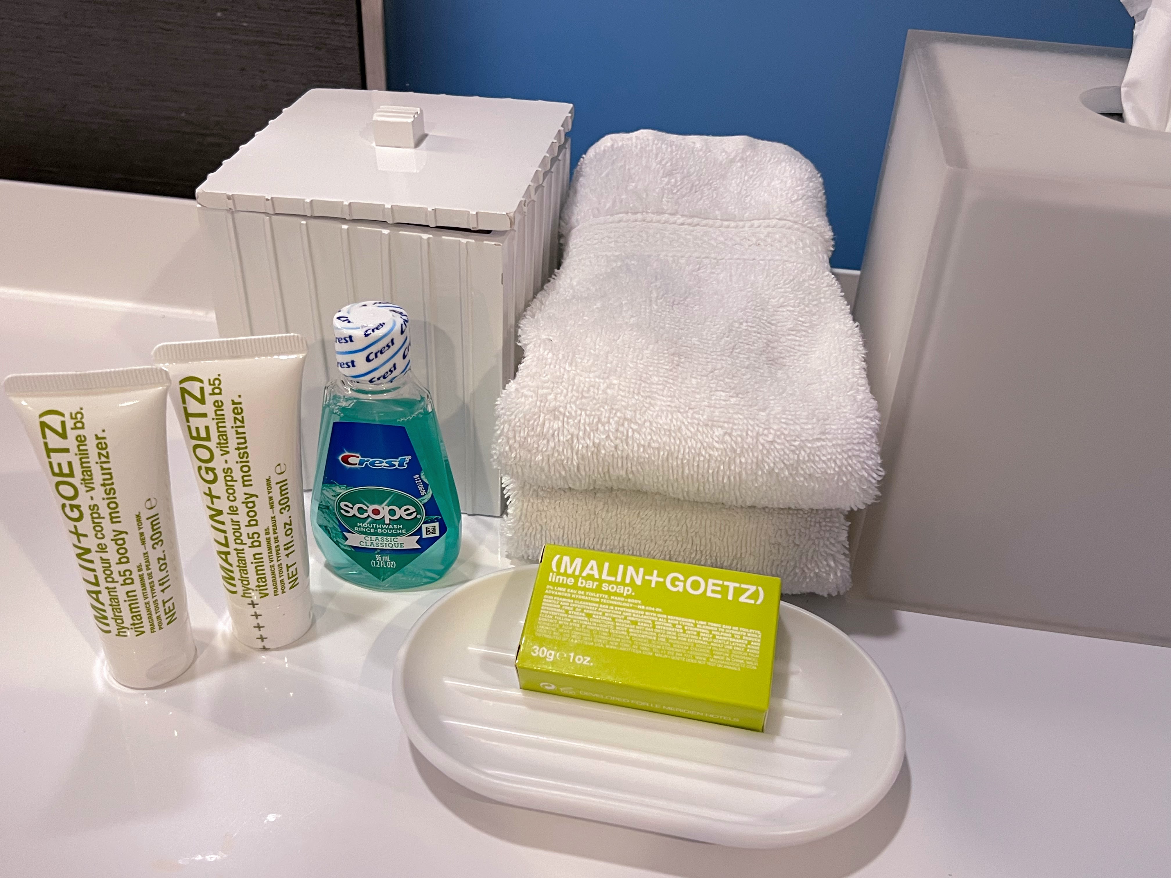 Bathroom amenities at Le Meridien Columbus The Joseph