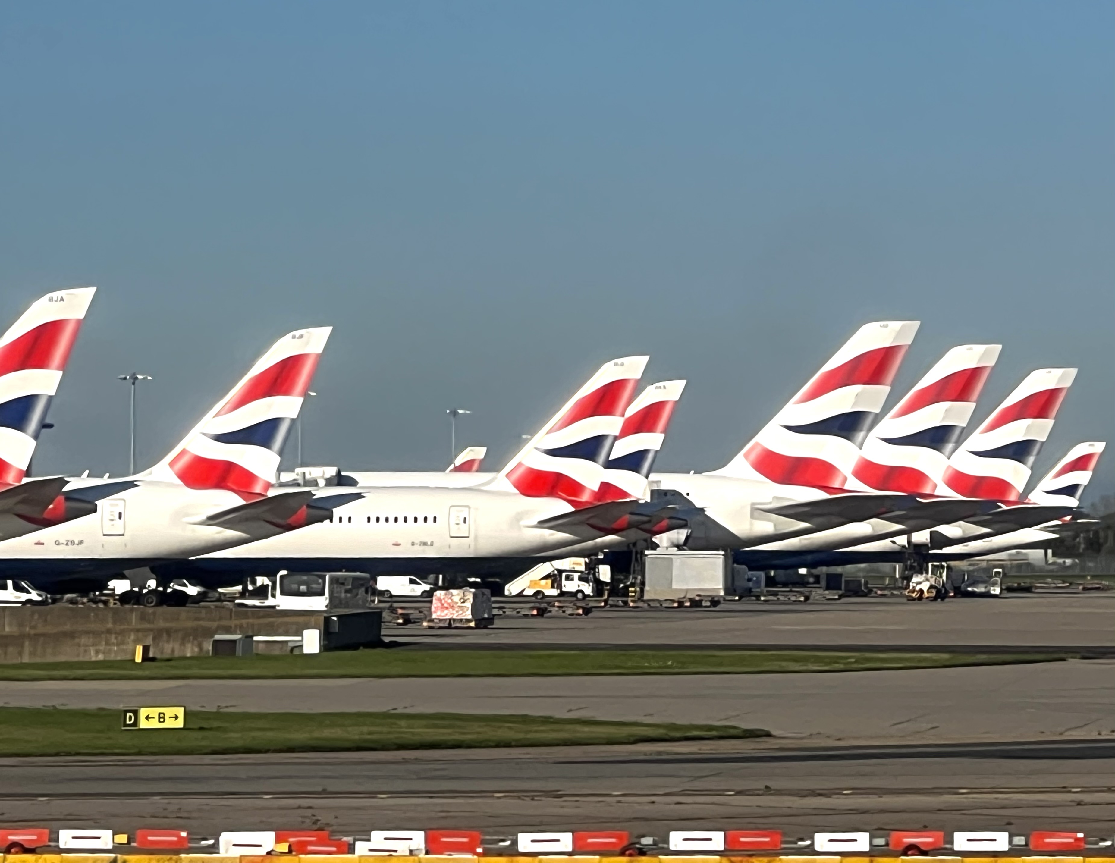 British Airways jets at Heathrow LHR