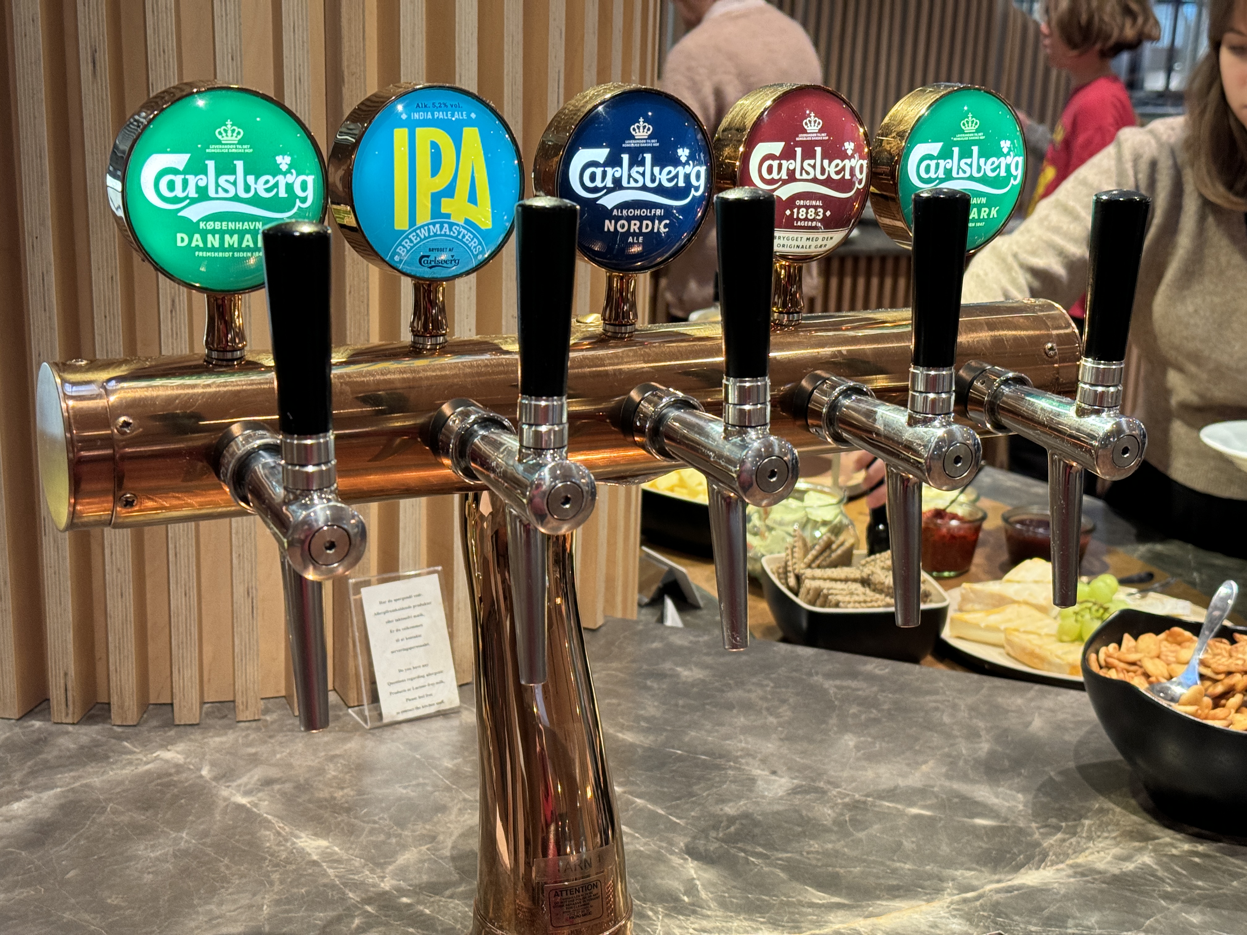Carlsberg Aviator Lounge CPH beer taps Carlsberg Aviator Lounge CPH beer taps