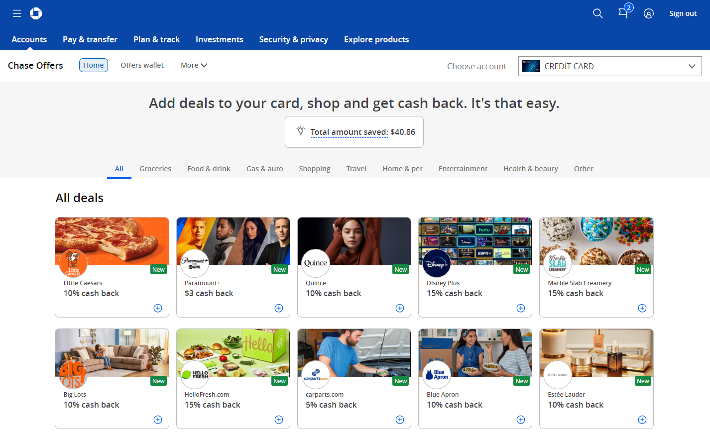 Chase Offers Chase Offers Jan 2024 view