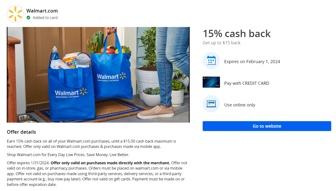 Chase Offers Walmart 01082024