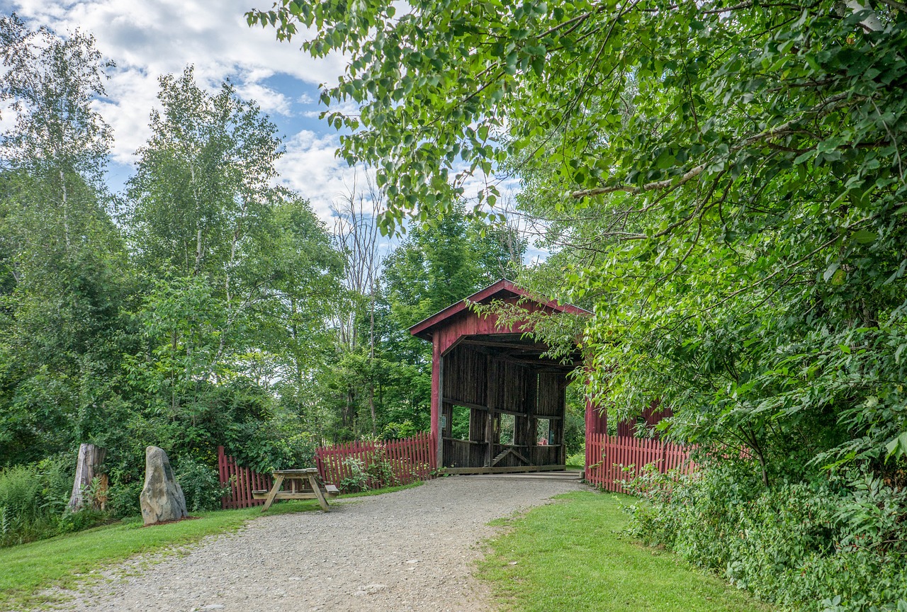 Covered bridge in Vermont
