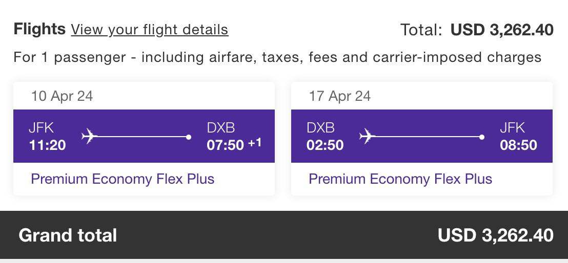 EK premium economy JFK DXB EK premium economy JFK DXB