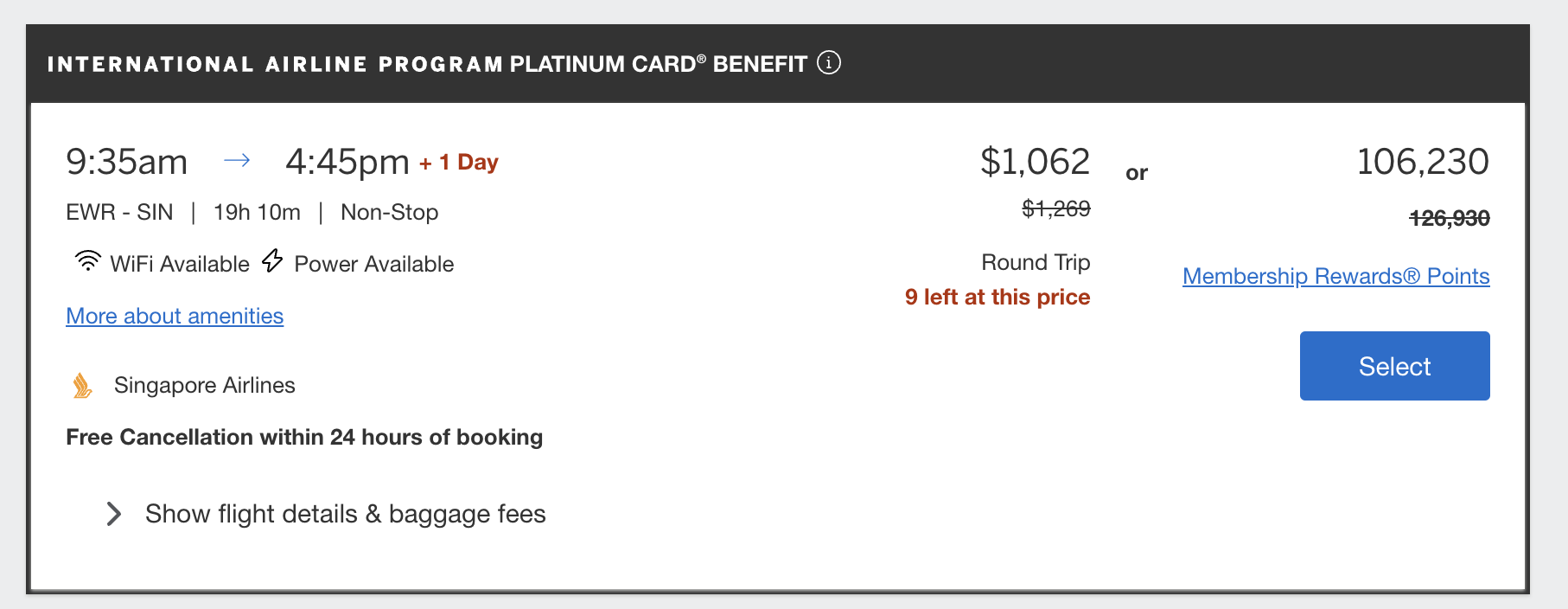 EWR SIN IAP deal EWR SIN IAP deal