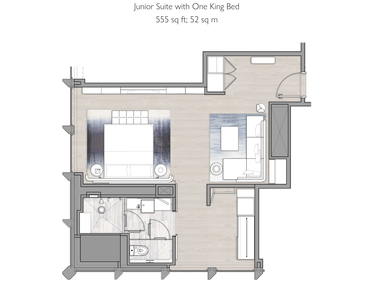 Equinox Hotel Junior Suite floor plan