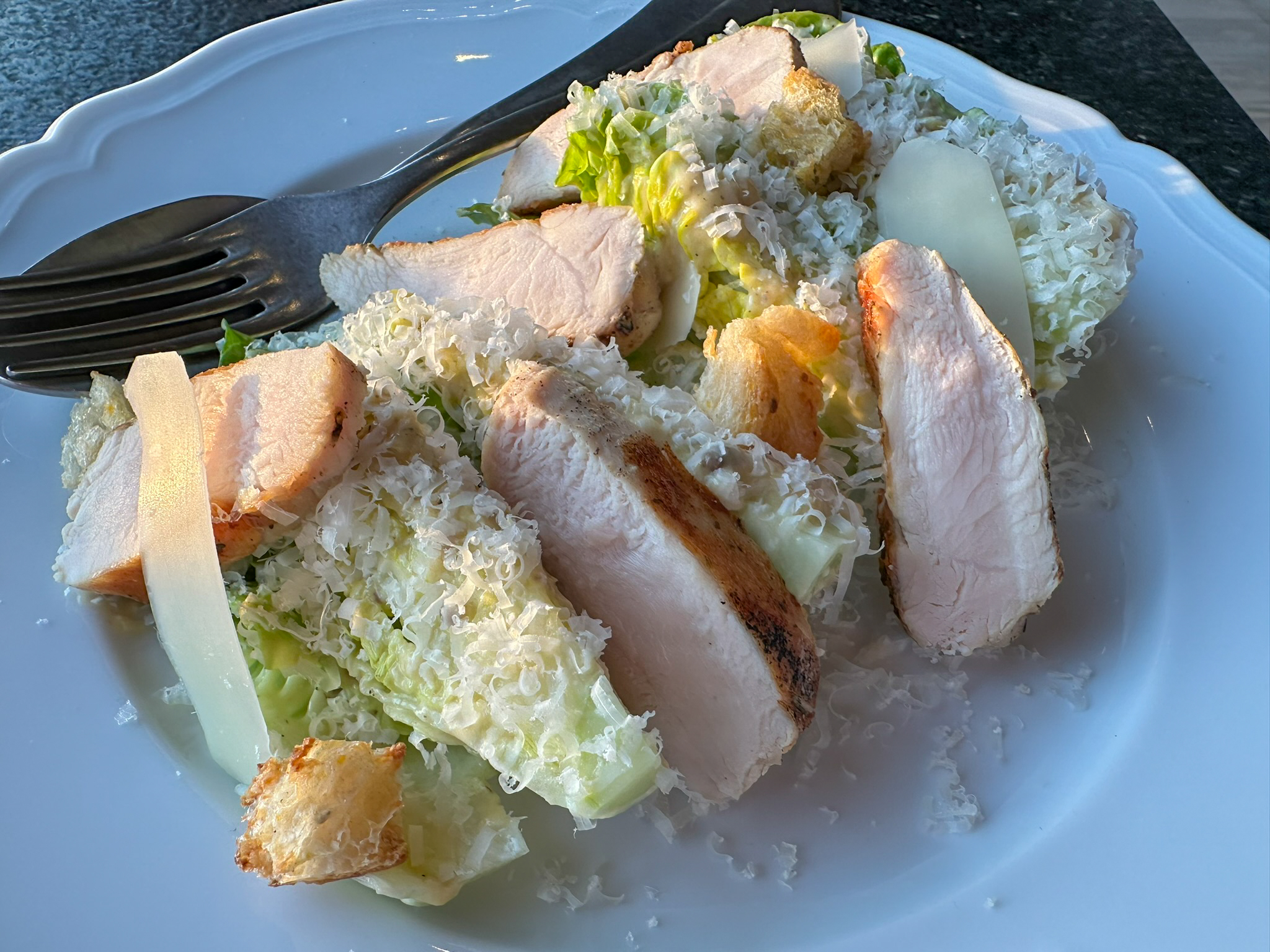 Four Seasons Tamarindo Coyul chicken caesar salad Four Seasons Tamarindo Coyul chicken caesar salad
