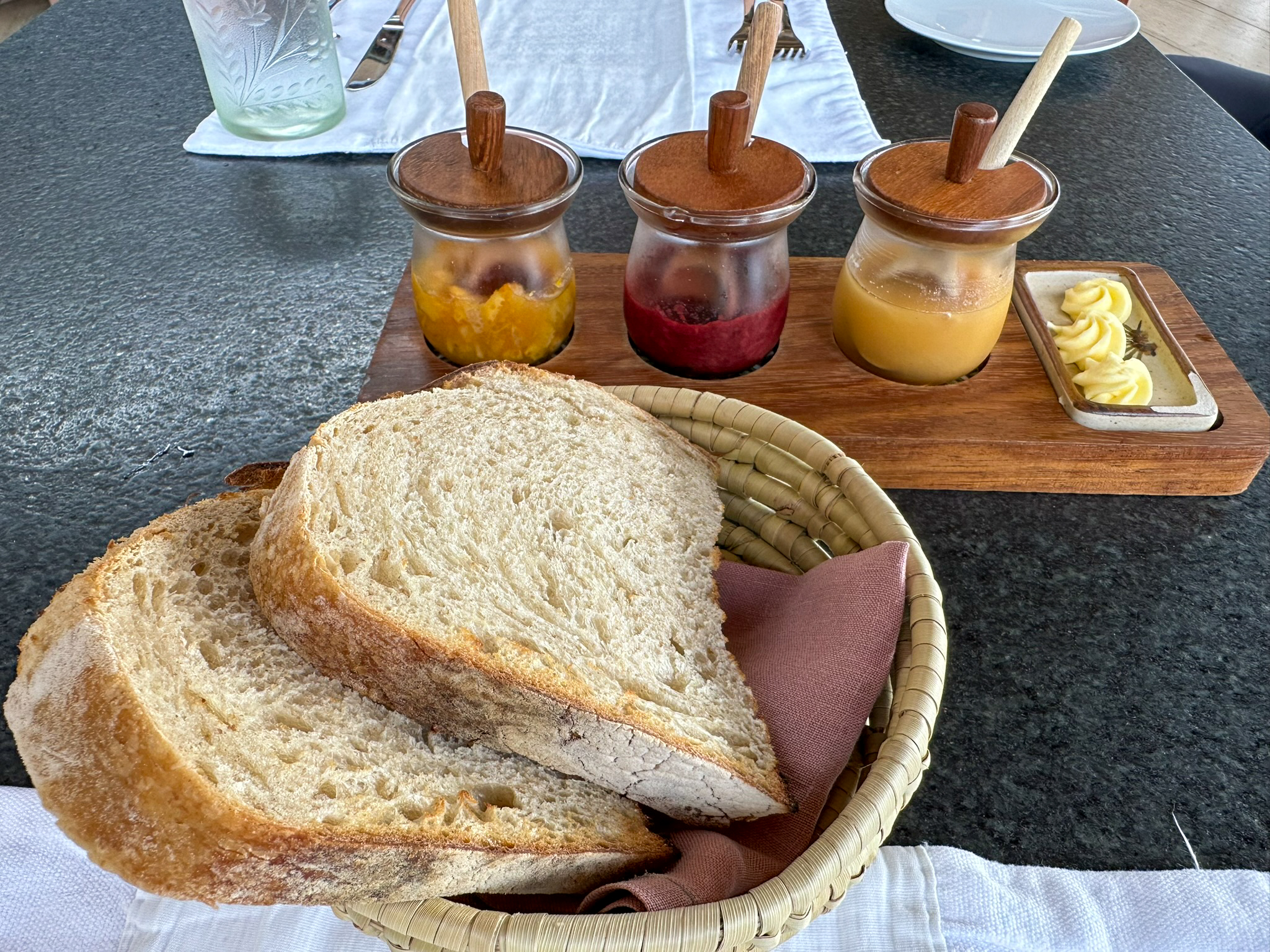 Four Seasons Tamarindo Coyul complimentary breakfast sourdough Four Seasons Tamarindo Coyul complimentary breakfast sourdough