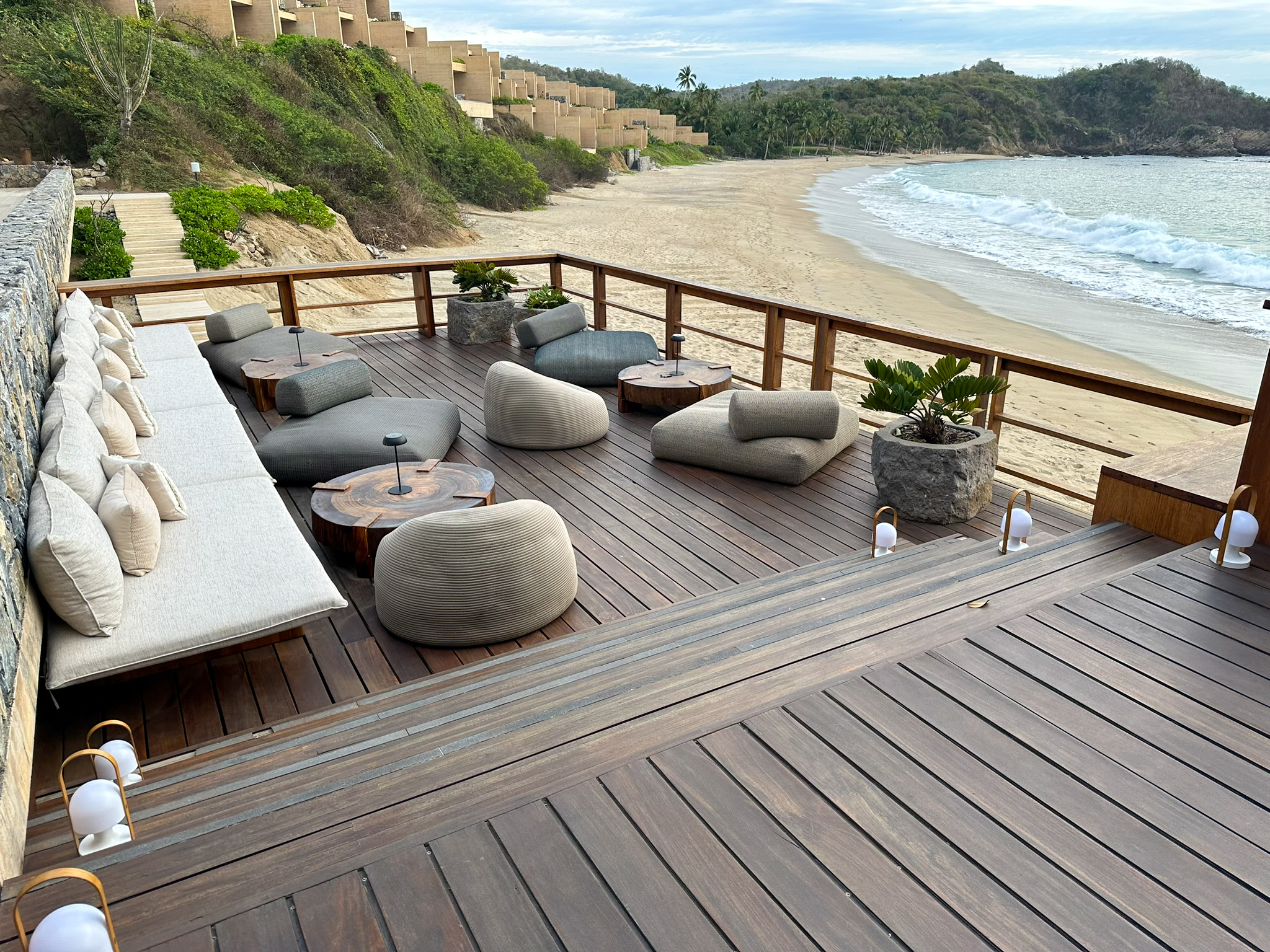 Four Seasons Tamarindo Sal golden hour lounge seating Four Seasons Tamarindo Sal golden hour lounge seating