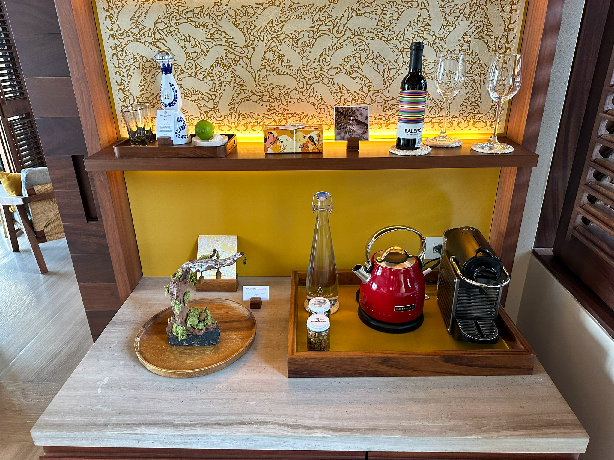 Four Seasons Tamarindo Suite private bar Four Seasons Tamarindo Suite private bar