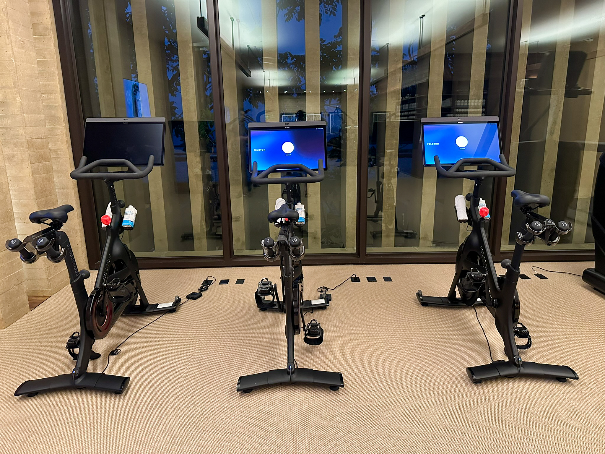 Four Seasons Tamarindo fitness center Peloton bikes Four Seasons Tamarindo fitness center Peloton bikes