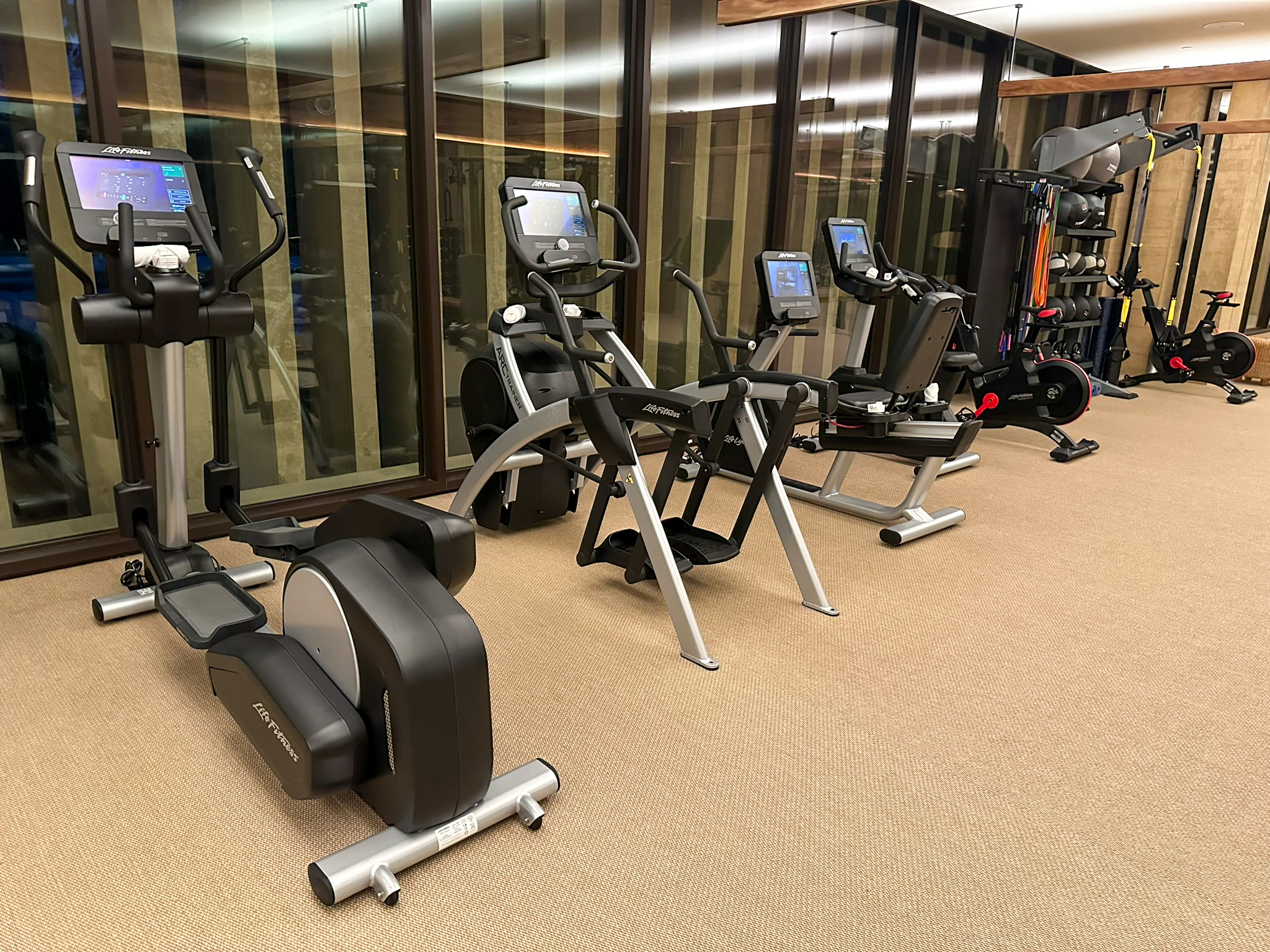 Four Seasons Tamarindo fitness center cardio machines Four Seasons Tamarindo fitness center cardio machines