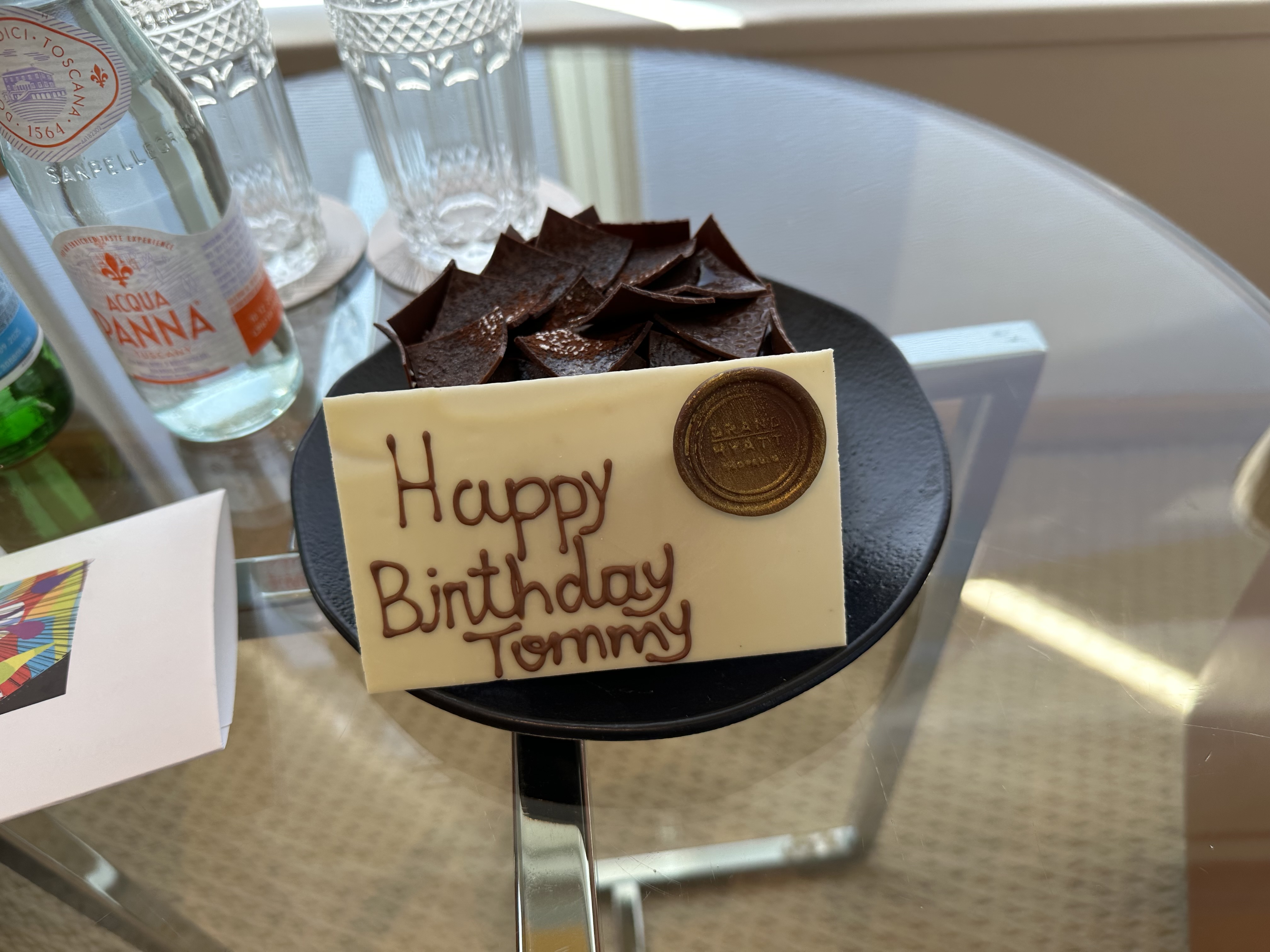 Grand Hyatt Sao Paulo birthday cake amenity