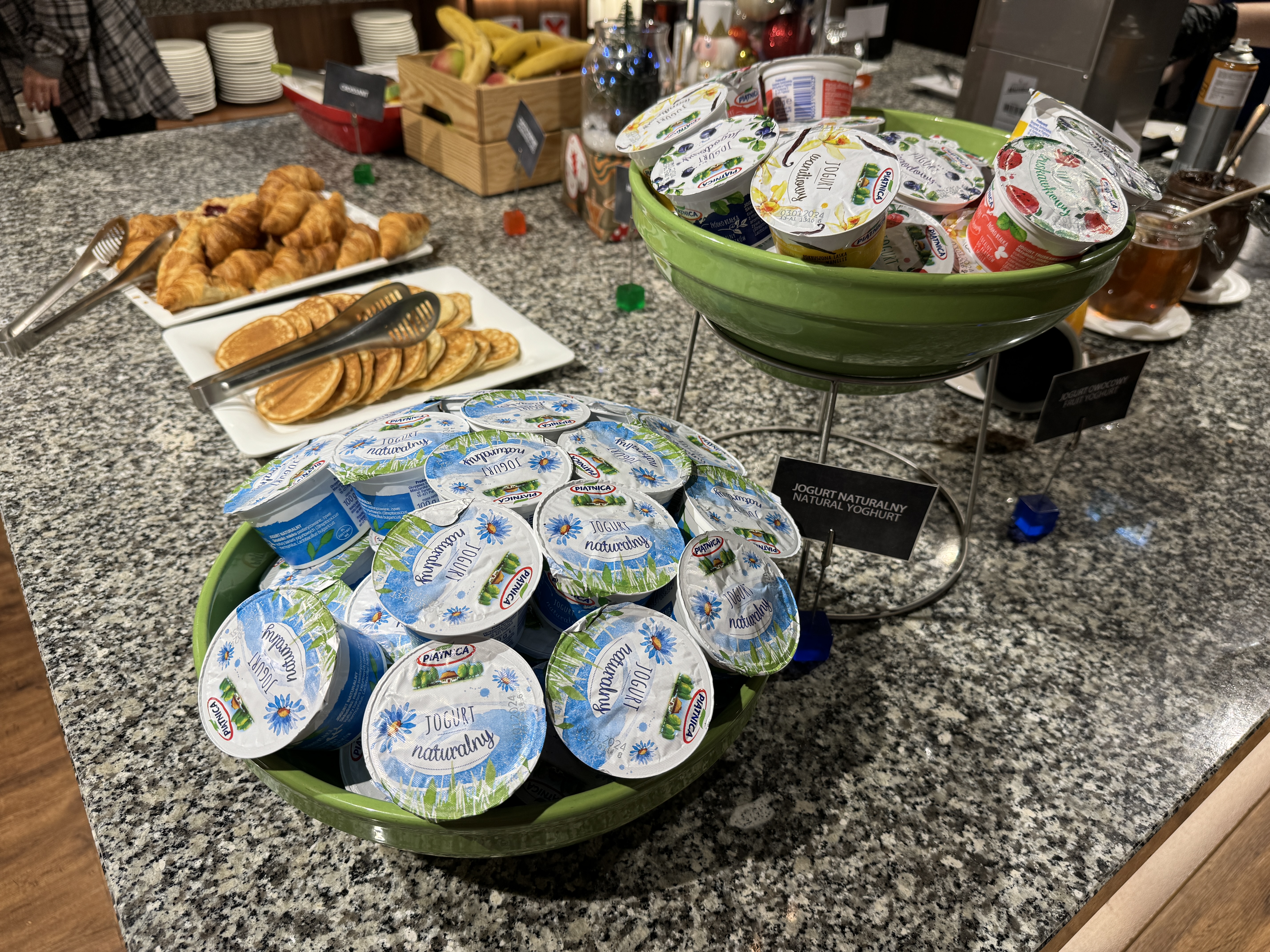 Hampton by Hilton Gdansk Old Town breakfast pastry pancake yogurt Hampton by Hilton Gdansk Old Town breakfast pastry pancake yogurt