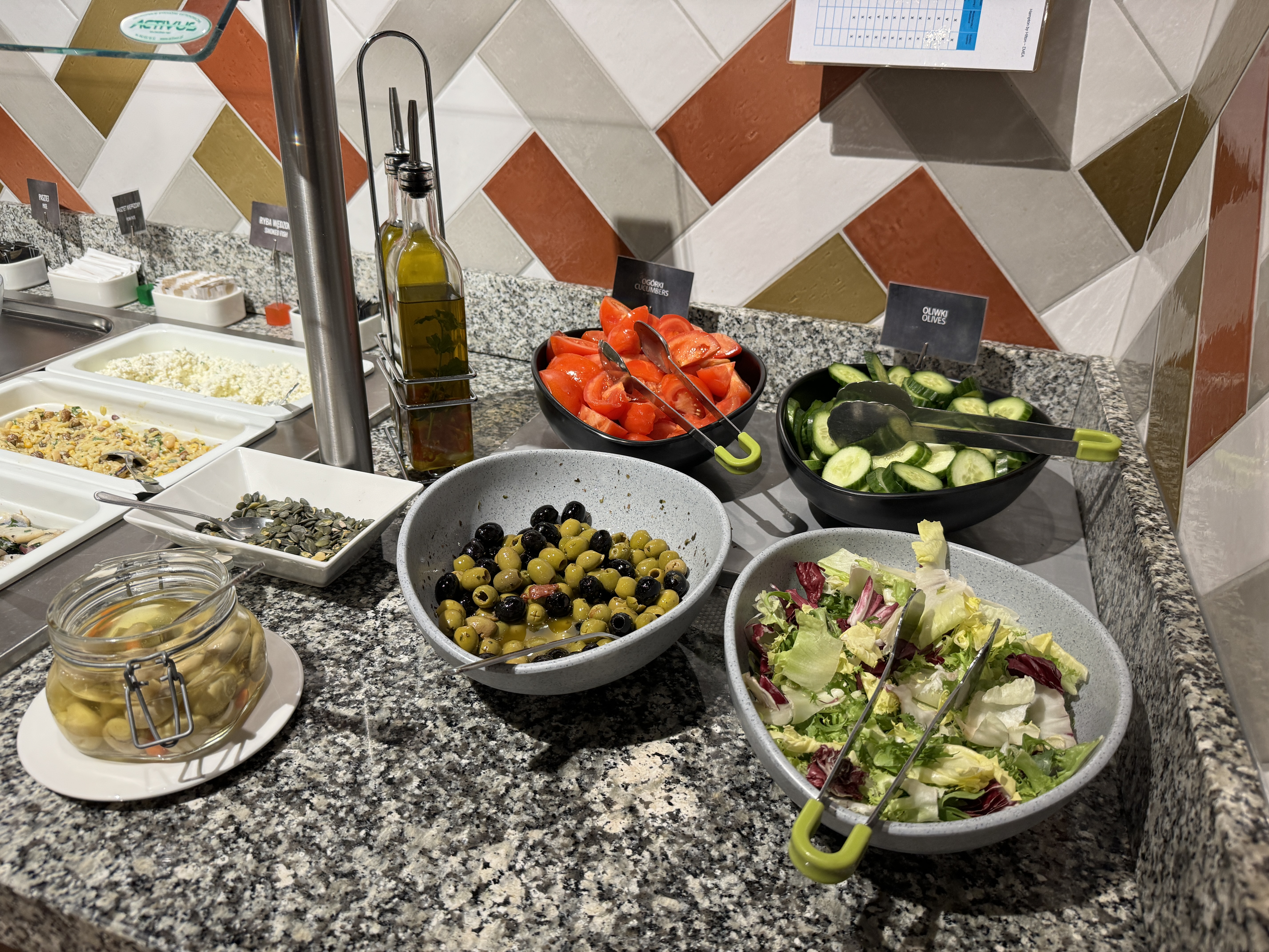 Hampton by Hilton Gdansk Old Town breakfast salads Hampton by Hilton Gdansk Old Town breakfast salads