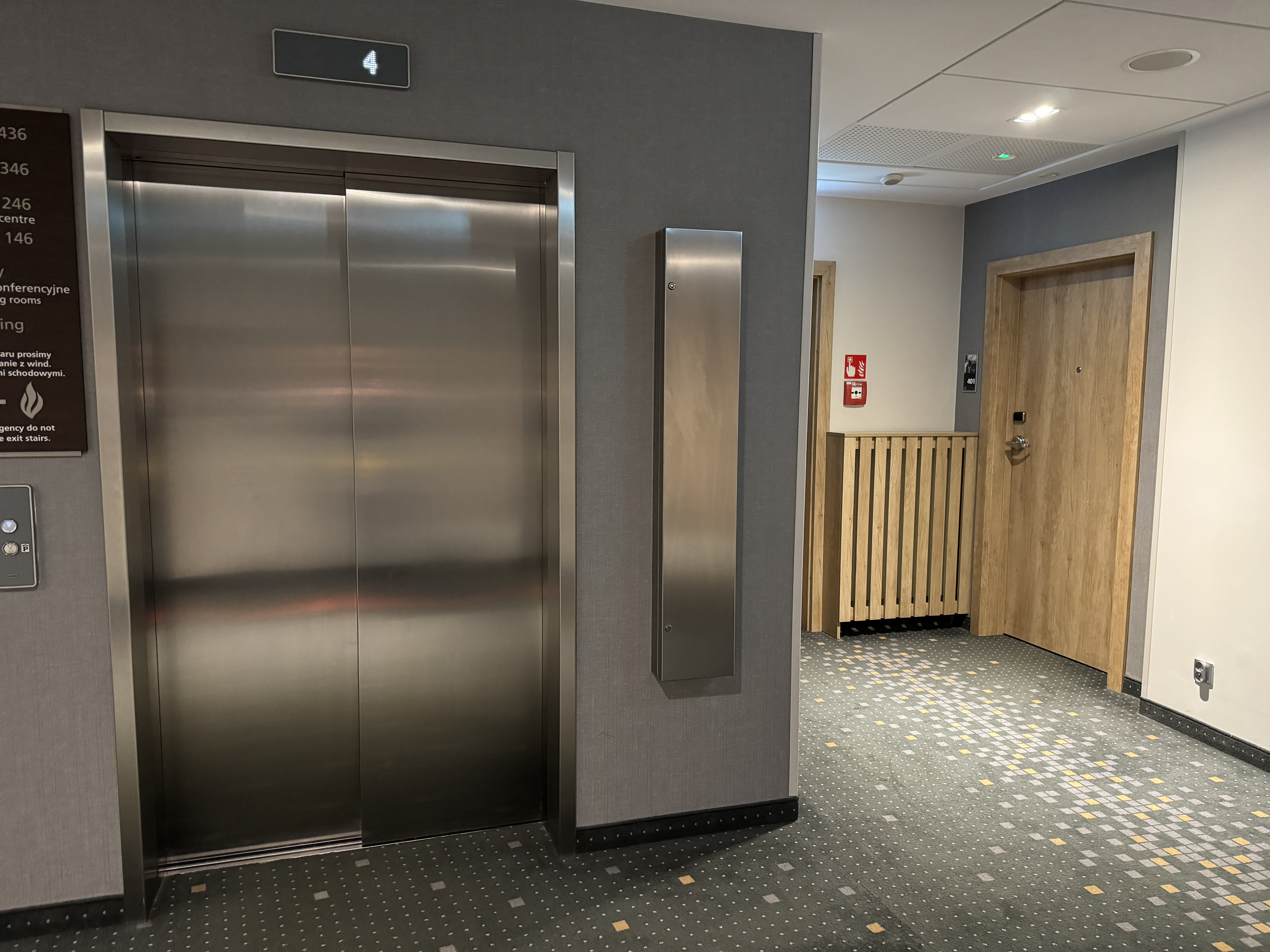 Hampton by Hilton Gdansk Old Town room to right of elevator Hampton by Hilton Gdansk Old Town room to right of elevator