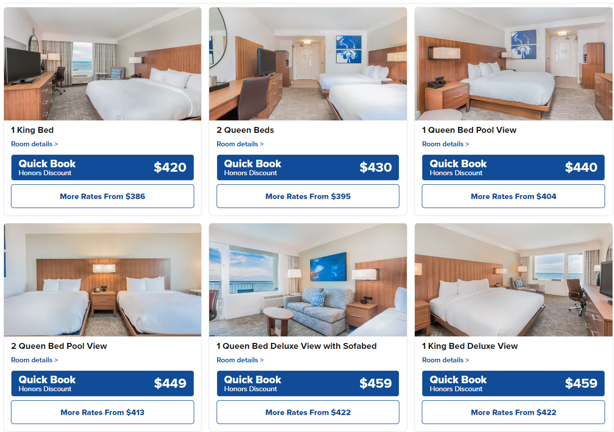Hilton Pensacola Beach June booking prices