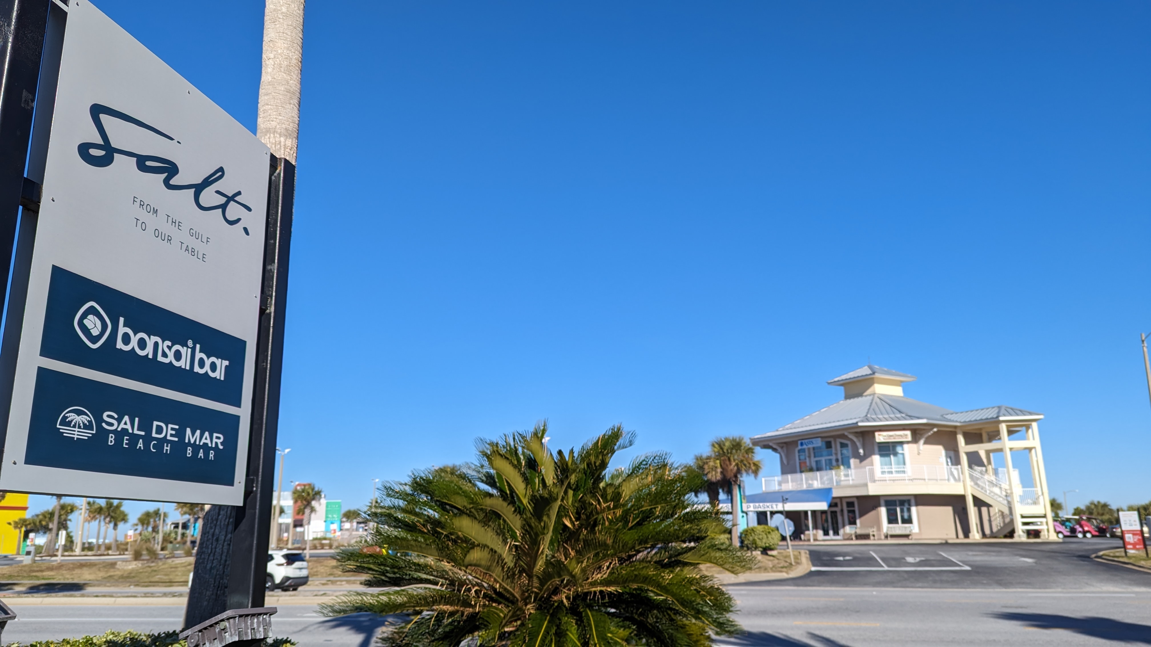 Hilton Pensacola Beach food and beverage signs