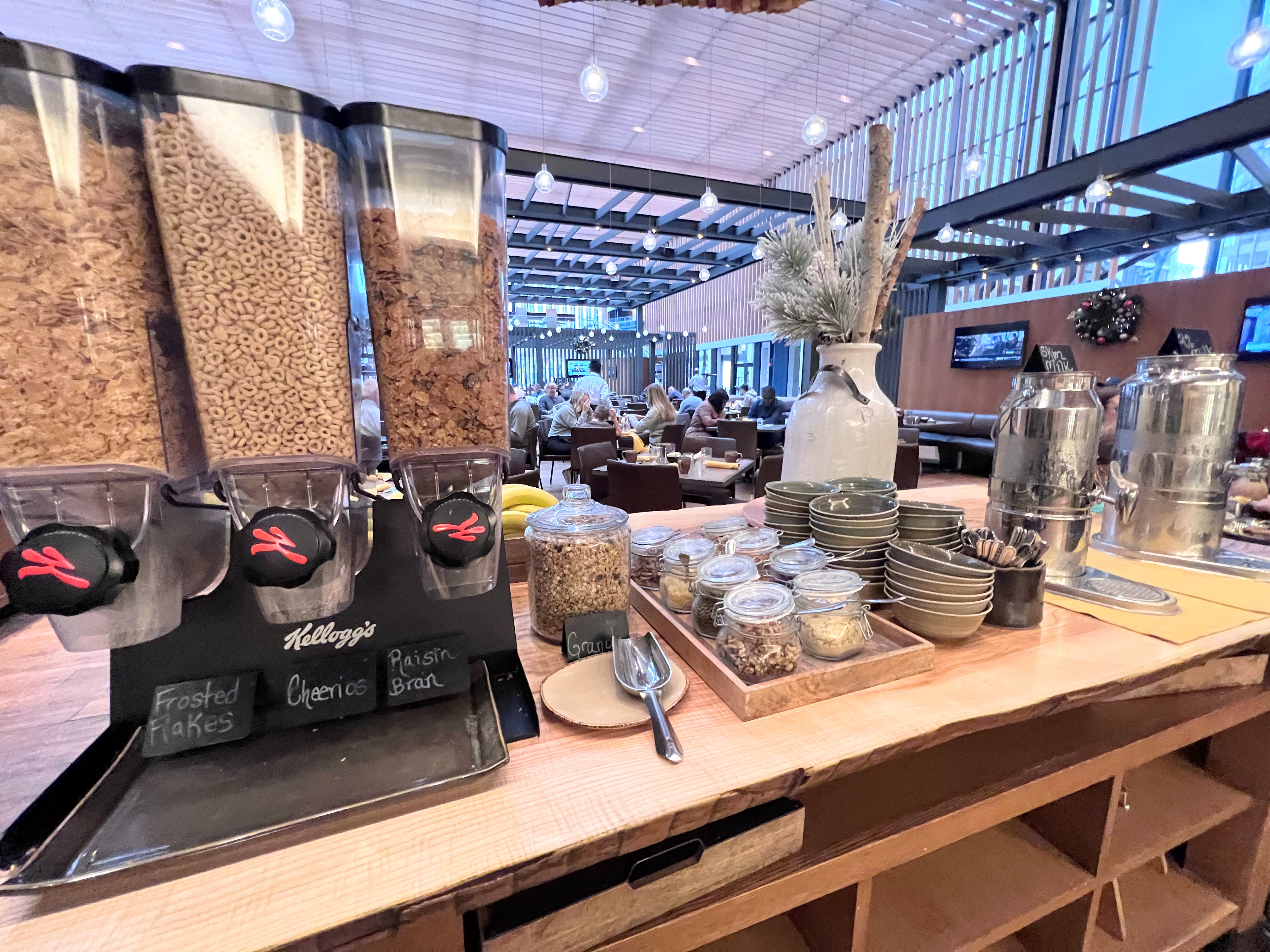 Hyatt Regency Chicago American Craft Kitchen breakfast buffet cereal Hyatt Regency Chicago American Craft Kitchen breakfast buffet cereal