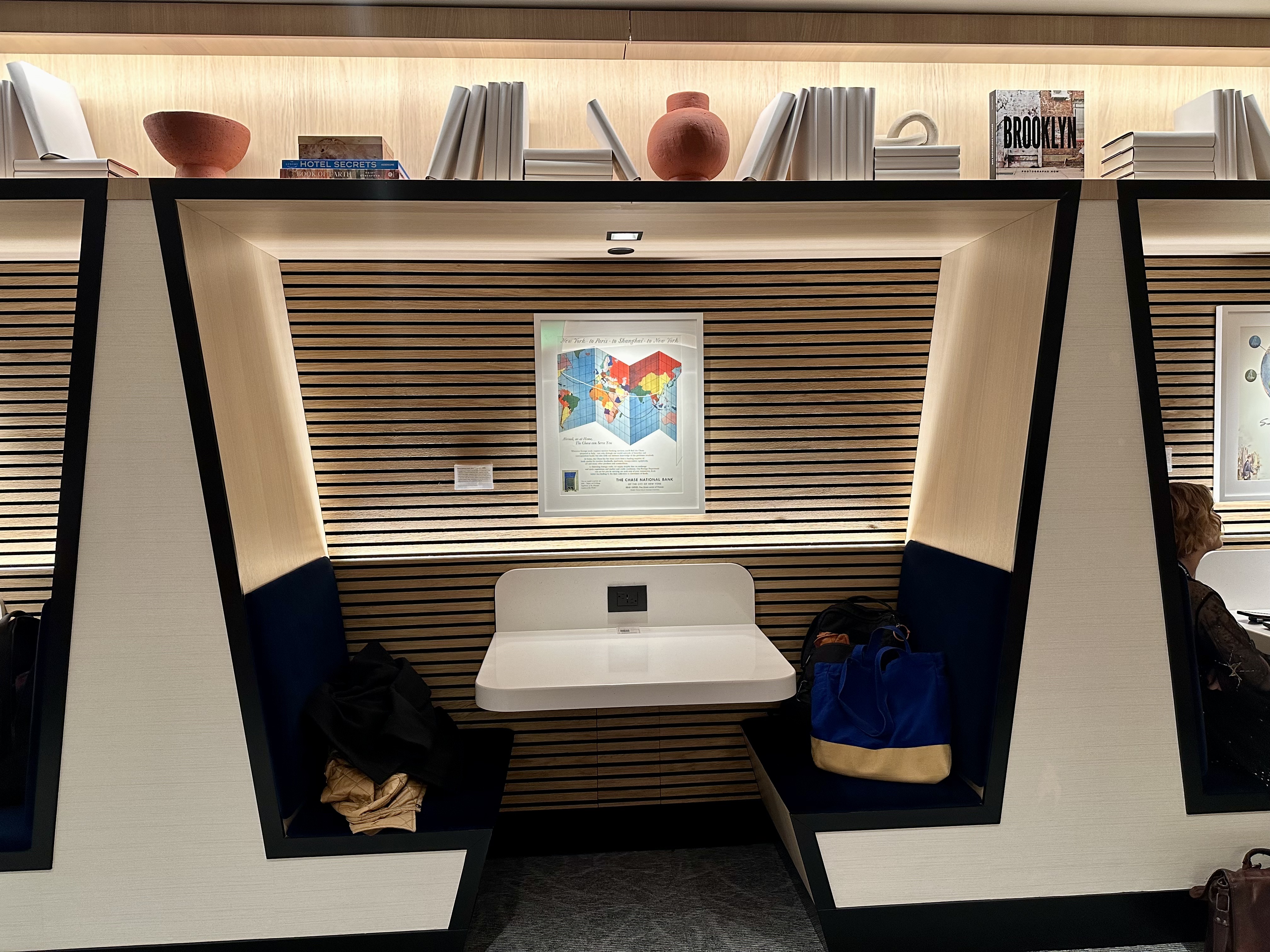Chase Sapphire Lounge Working Booths LGA