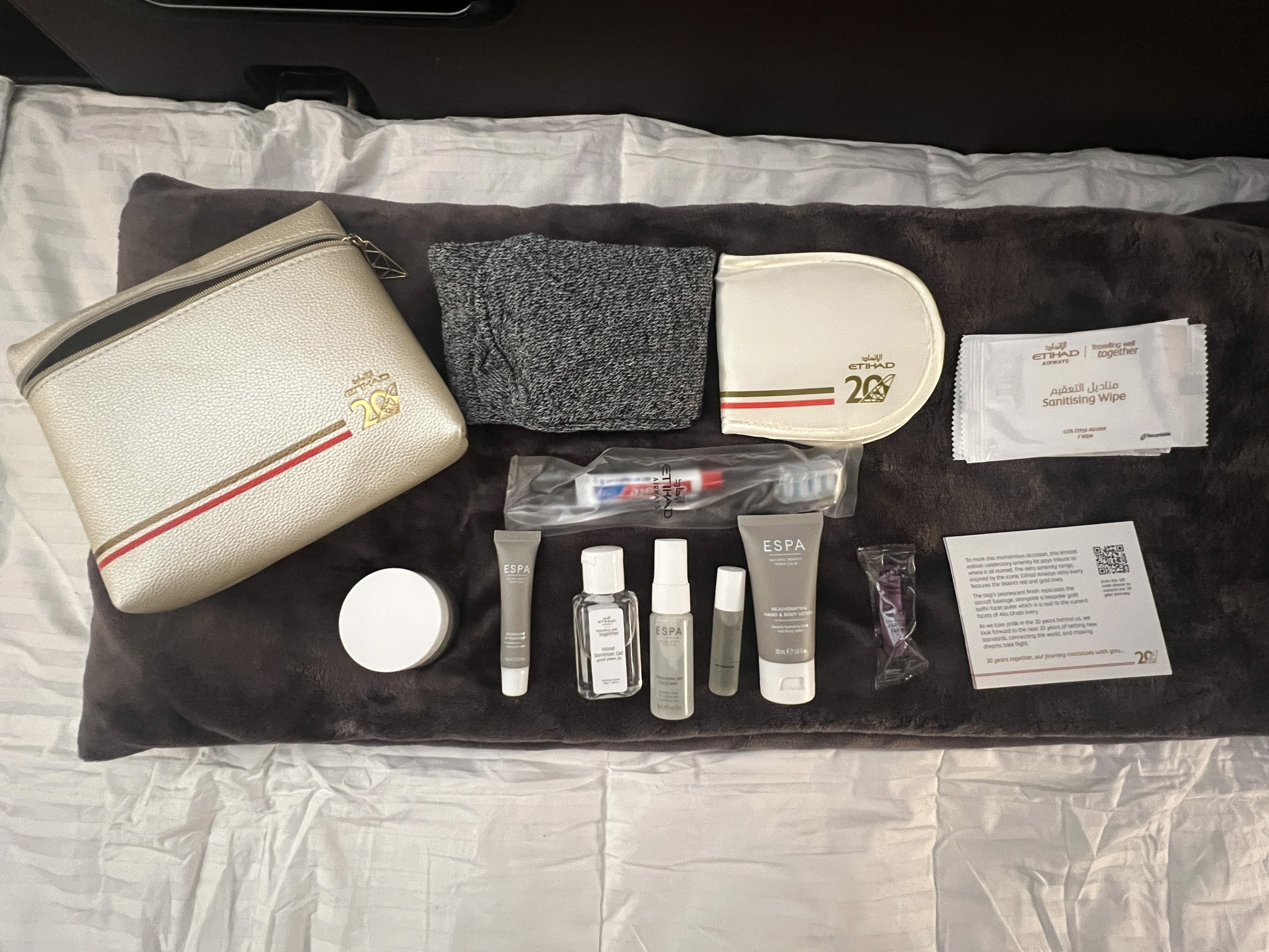 Etihad First Class Apartment amenity kit toiletries Etihad First Class Apartment amenity kit toiletries