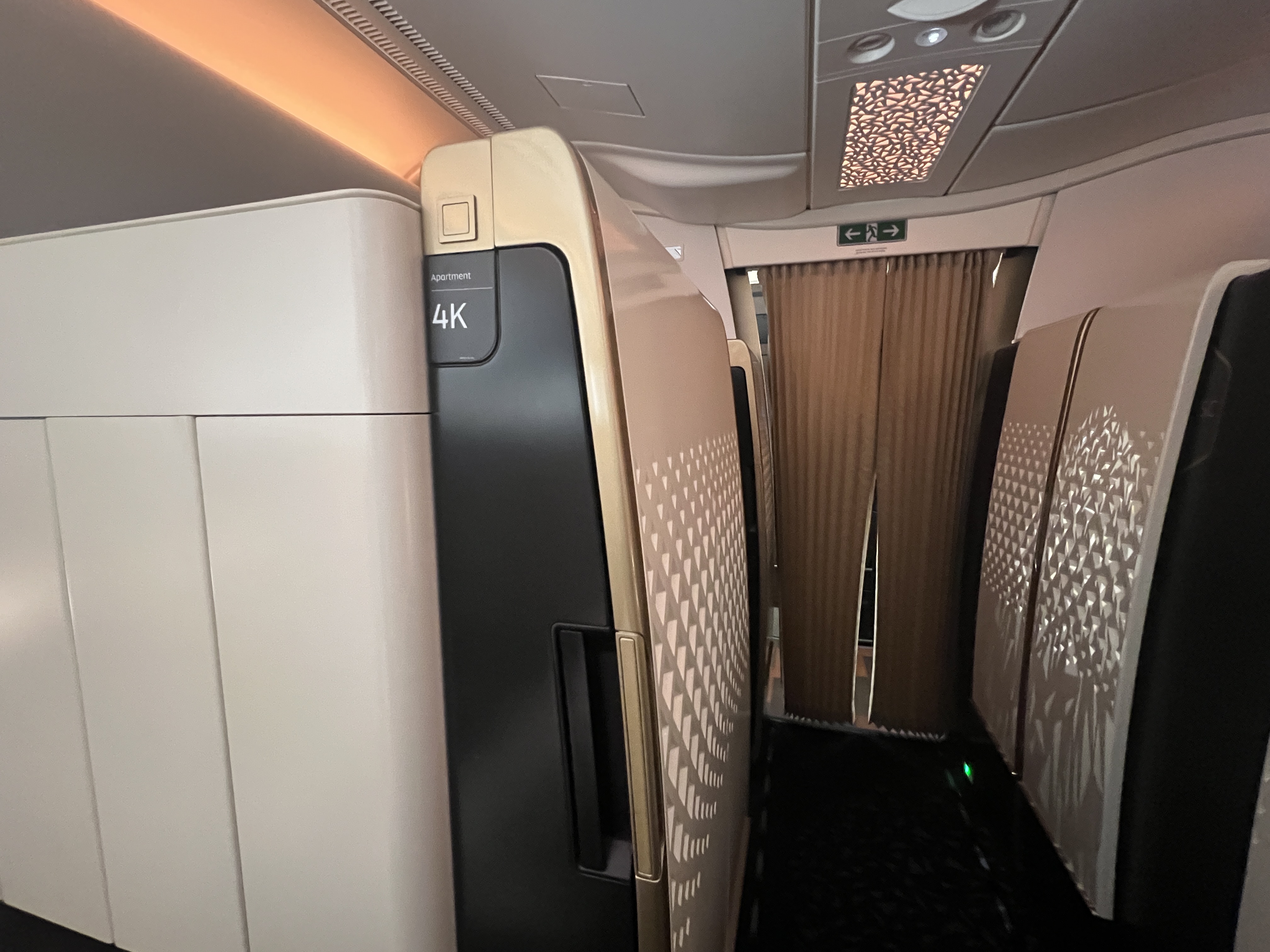 Etihad First Class Apartment 4K aisle Etihad First Class Apartment 4K aisle