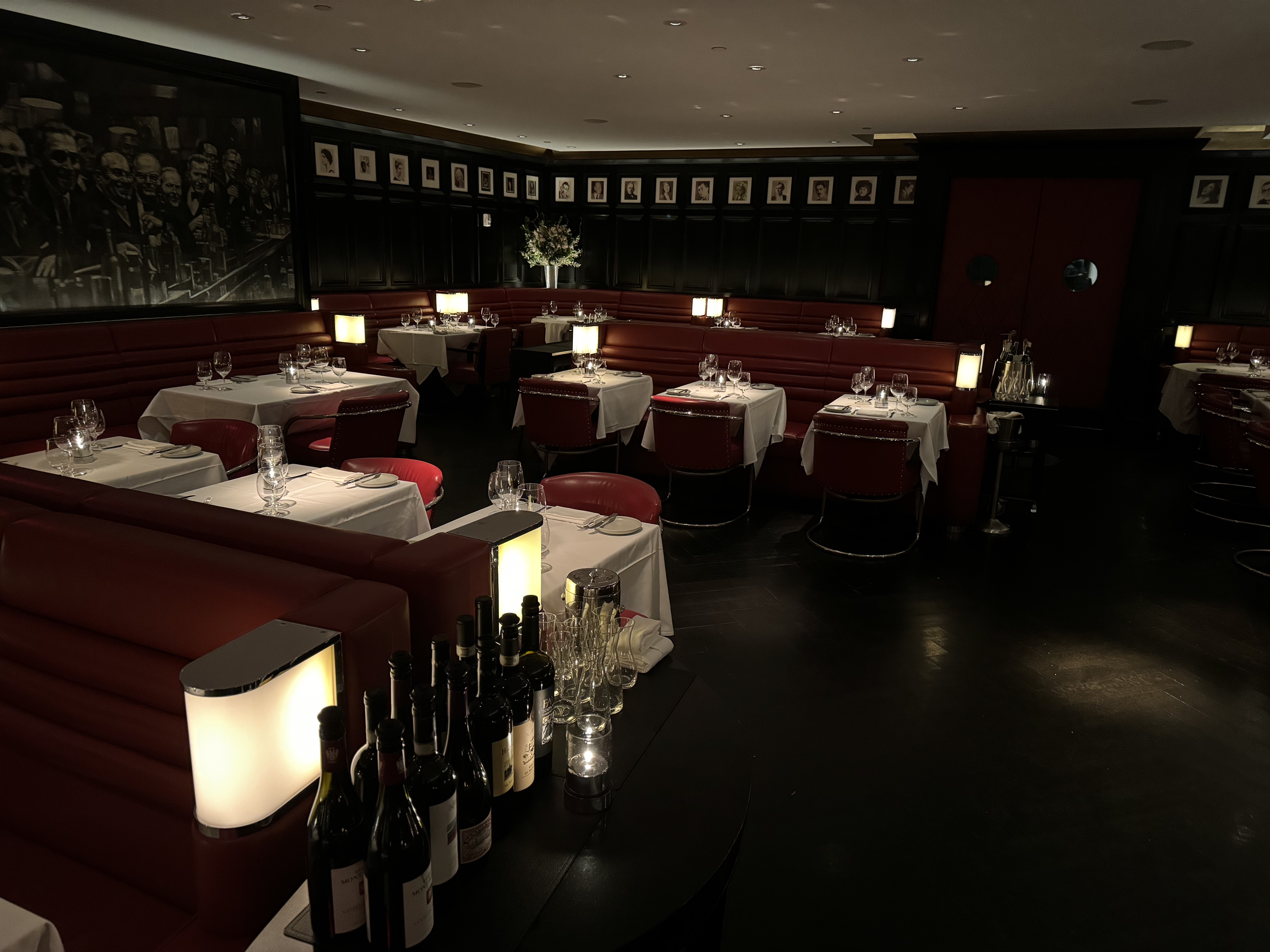 Lambs Club Tables Wine