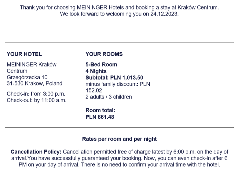 MEININGER Krakow Centrum reservation MEININGER Krakow Centrum reservation
