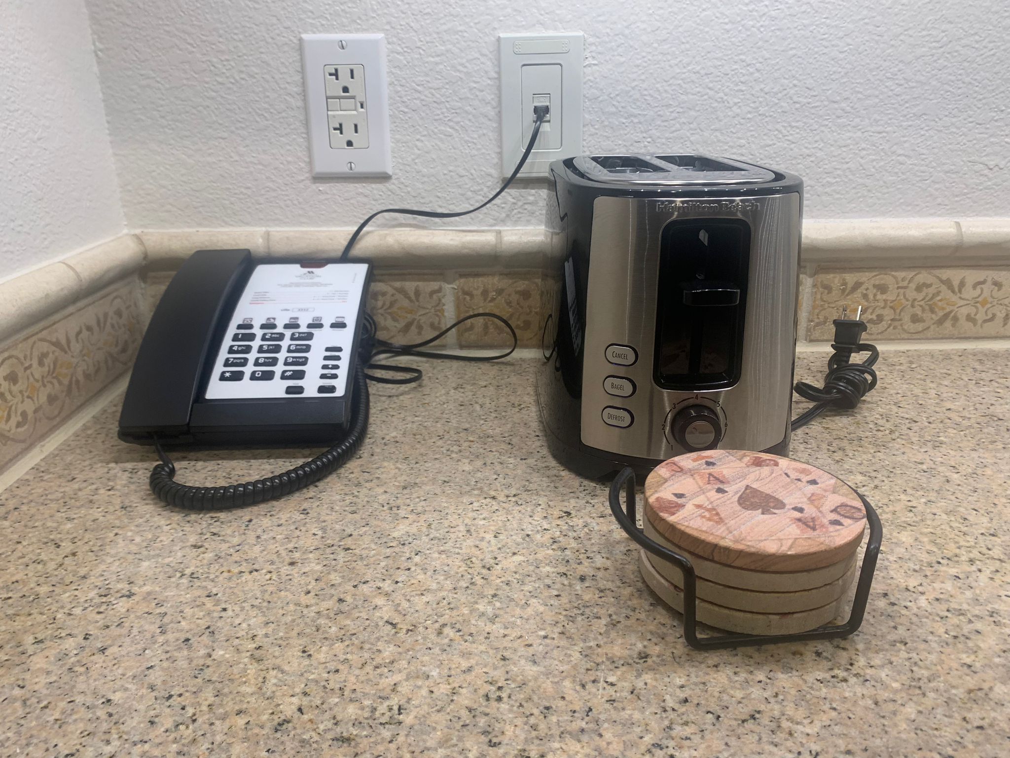 Marriotts Grand Chateau Las Vegas 2BR Villa kitchen toaster and phone