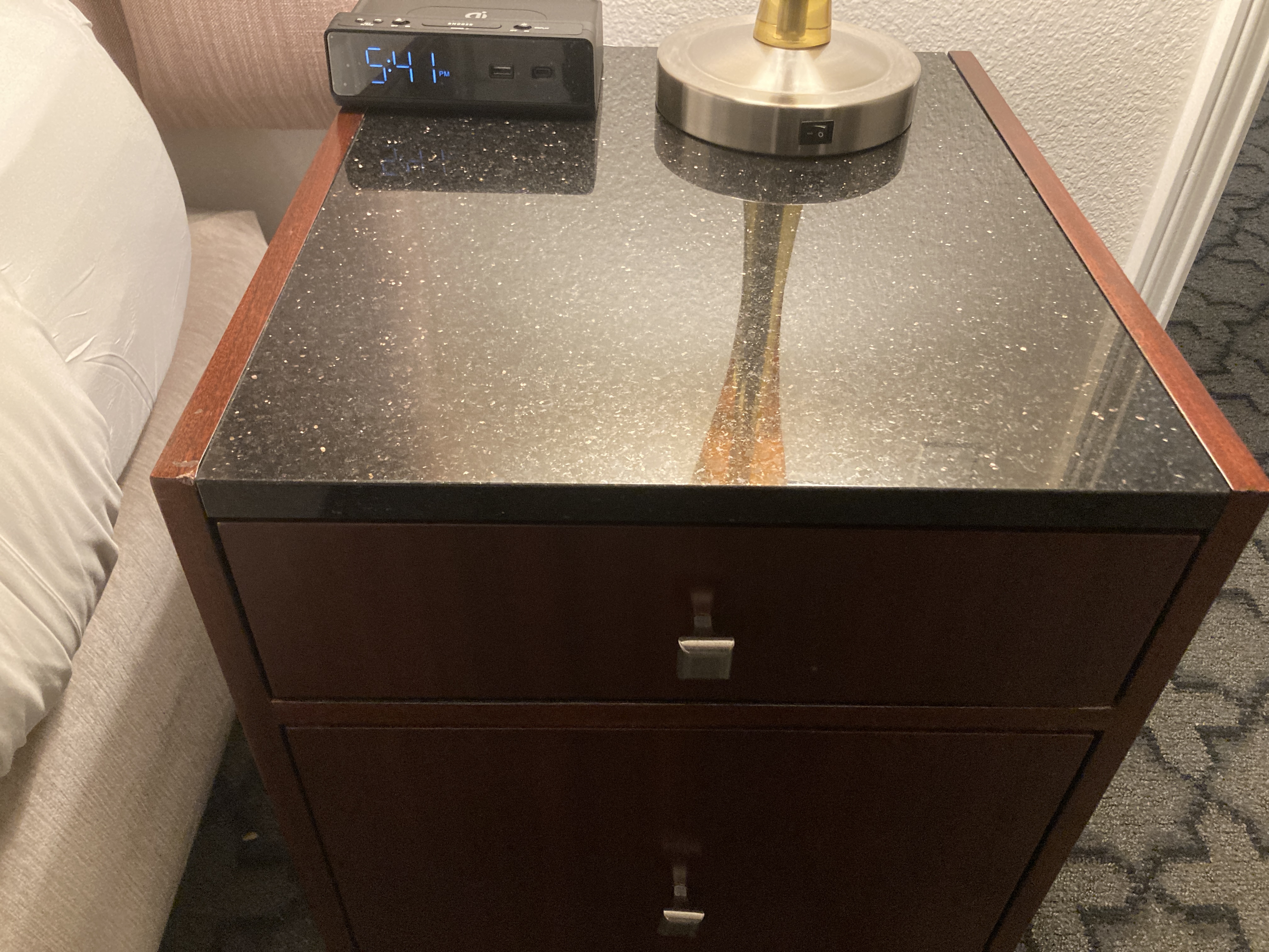 Marriotts Grand Chateau Las Vegas 2BR Villa master bedroom night stand