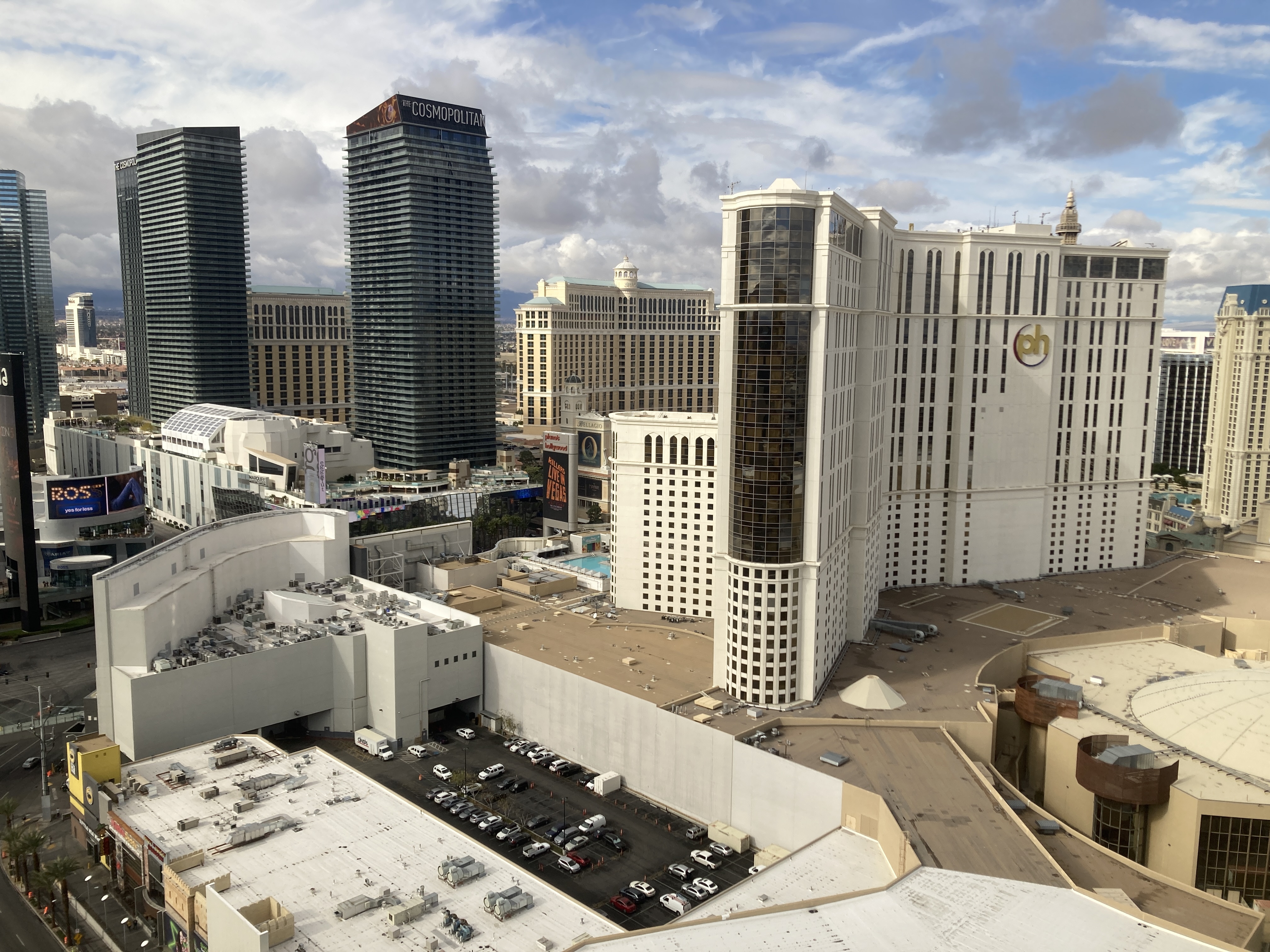 Marriotts Grand Chateau Las Vegas 2BR Villa view towards The Strip