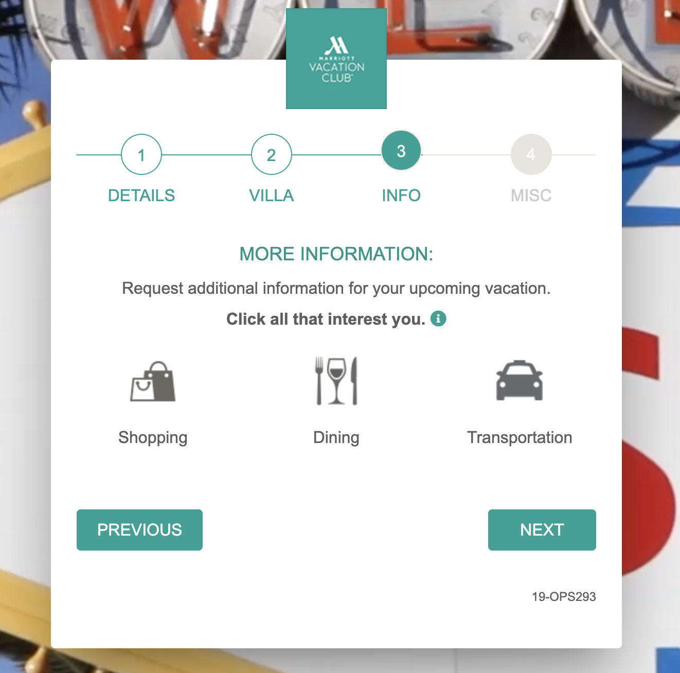 Marriotts Grand Chateau Las Vegas pre arrival email