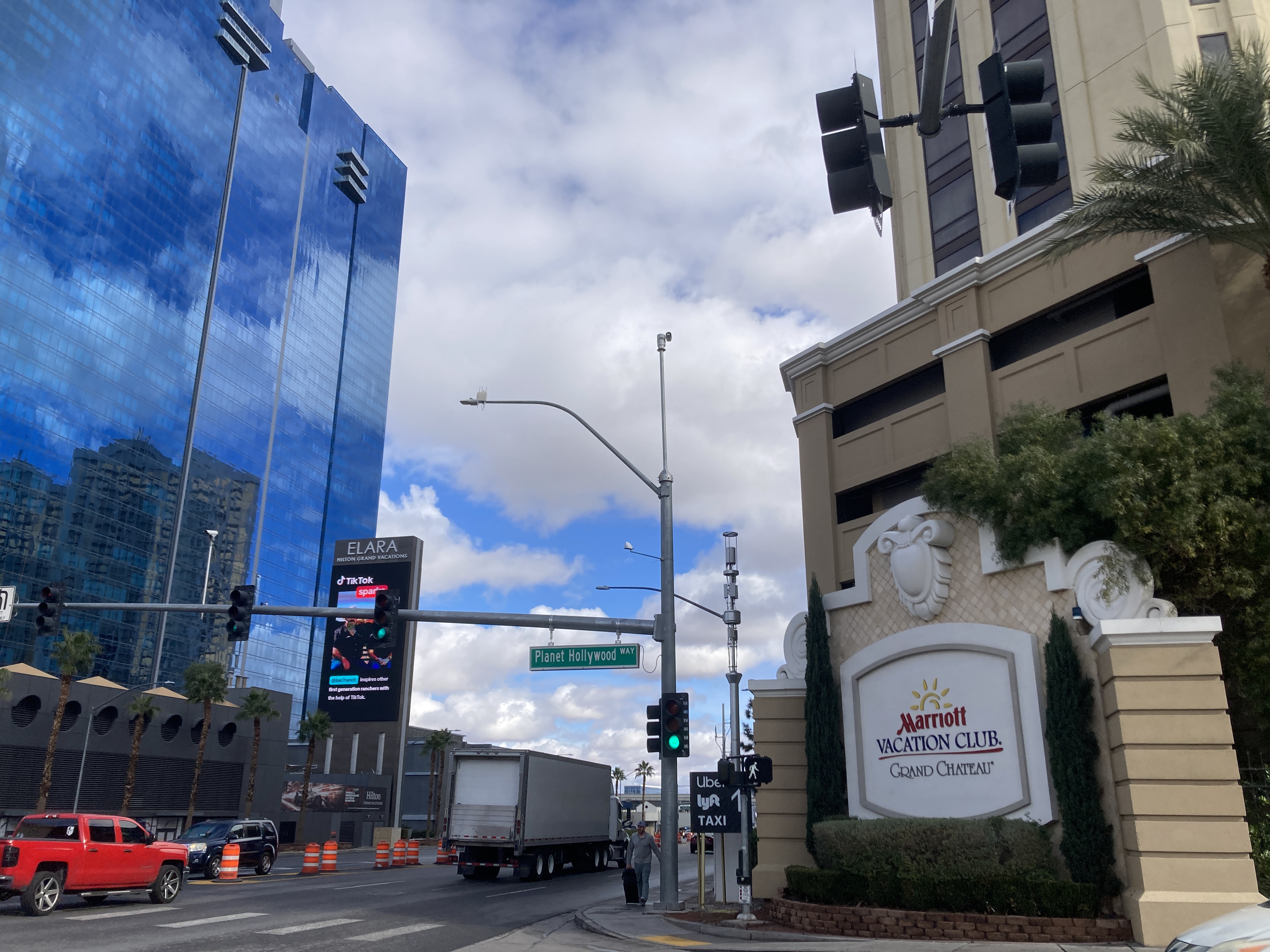 Marriotts Grand Chateau Las Vegas sign on street corner